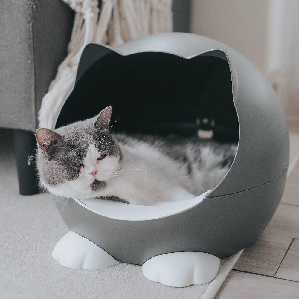 RED ROCKET Cat Cave Bed for Indoor Cats - Soft & Sturdy Cat House with Removable Washable Cushion - Cozy Pet Bed for Kittens & Adult Cats - Perfect for Living Room, Bedroom or Office