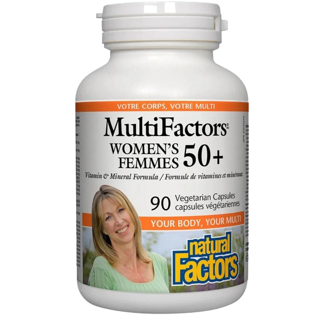 Natural Factors Women's 50+ Multivitamin - 90 Veggie Caps for Immune Support & Energy Boost | Daily Supplement for Active Senior Women