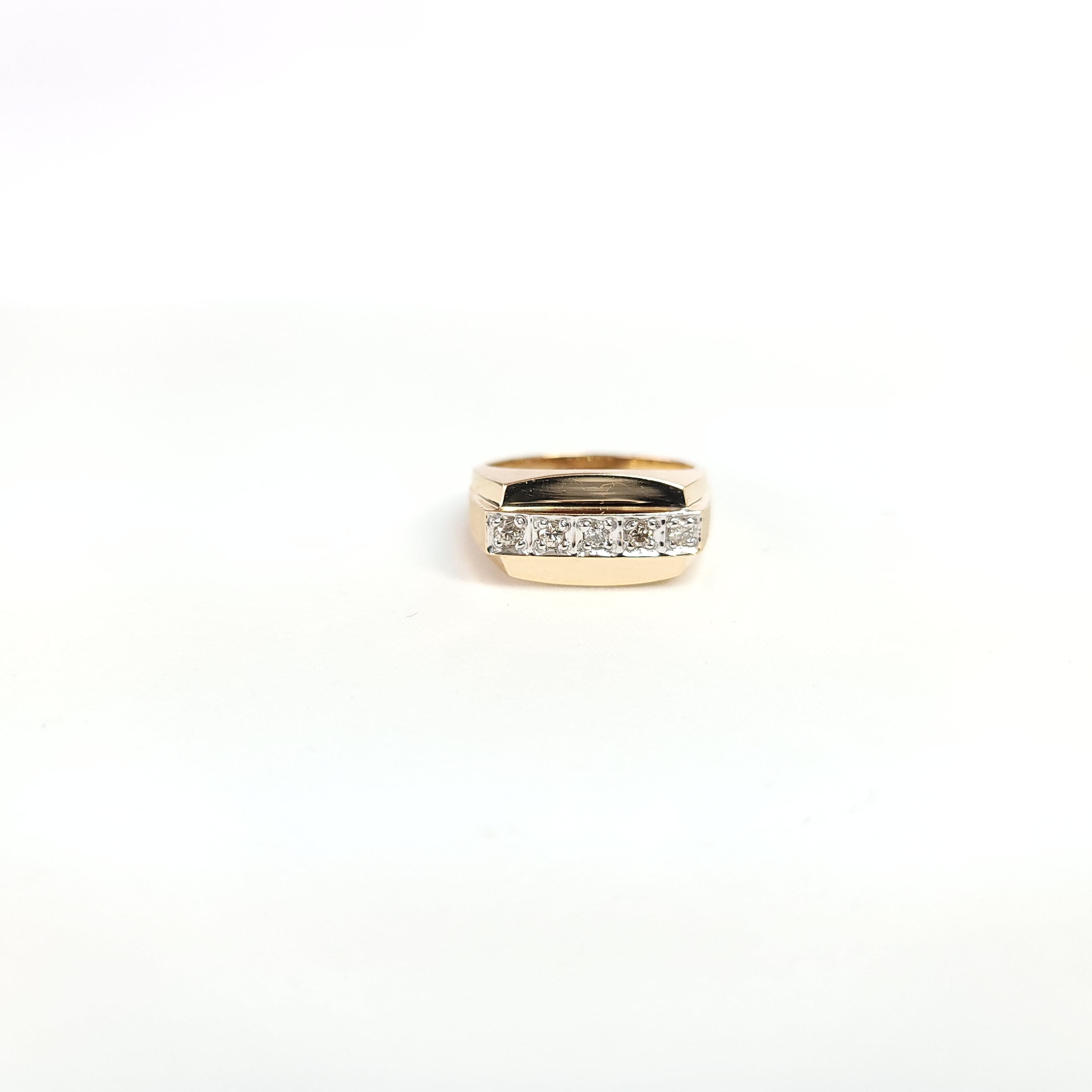 Elegant Horizontal Diamond Band Ring with Satin Finish - Perfect for Engagement, Wedding & Anniversary Gifts