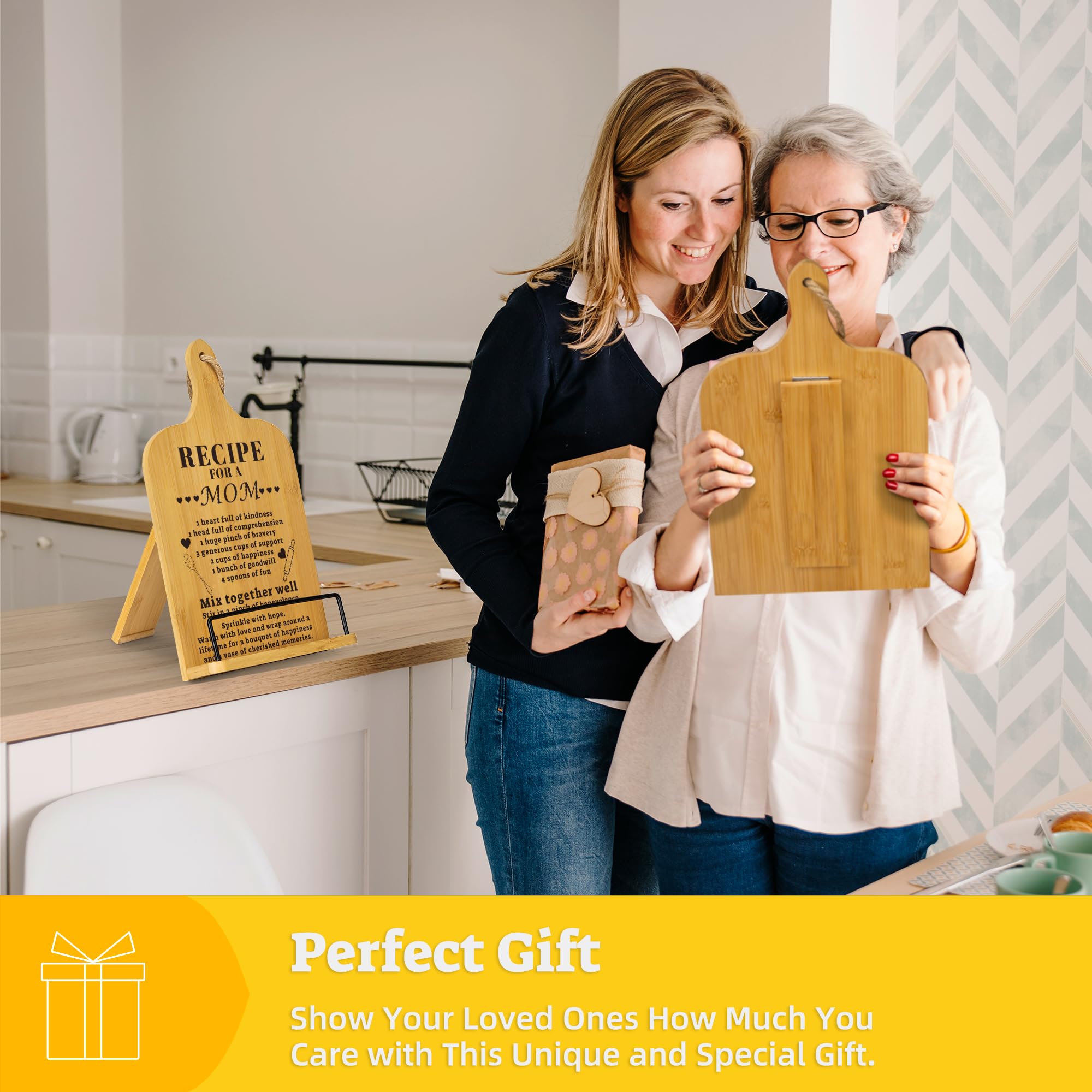 Adjustable Cookbook Stand for Happy Mother's Day - Perfect Kitchen Recipe Holder & Book Stand - Ideal Mother's Day Gift for Kitchen Counter & Cooking Enthusiasts