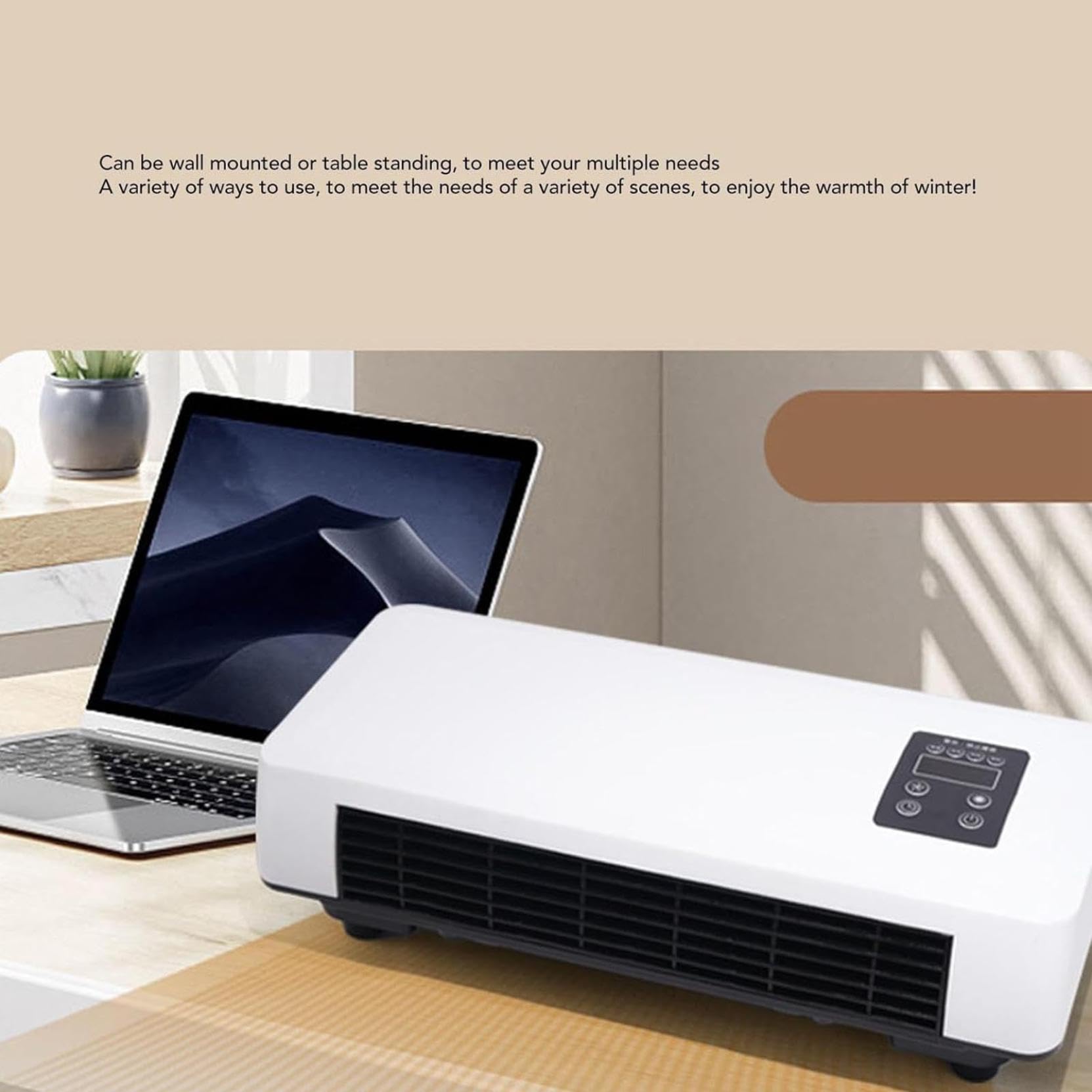 Wall Mounted Ductless Air Conditioner & Heater - 1500W Remote Control Indoor AC Unit with Timer for Bedroom, Living Room | Energy Efficient Cooling & Heating for Home Comfort