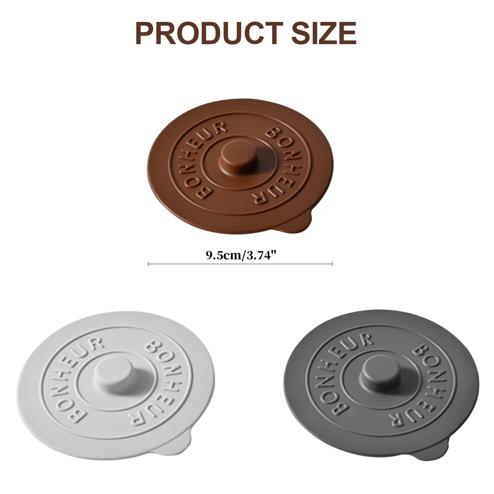 Premium Silicone Cup Covers Set of 3 - Reusable Multicolor Flexible Lids for Mugs, Tea Pots & Coffee Cups - BPA-Free Heat-Resistant Drink Covers for Hot Beverages at Home, Office or Travel