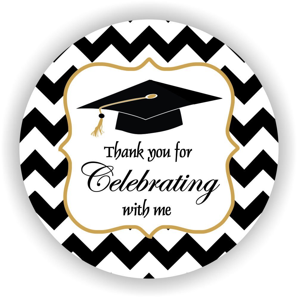 Philly Art & Crafts Graduation Stickers - 40-Pack DIY Labels for Graduation Favors, Party Decor & Scrapbooking - Perfect for Graduation Gifts, Invitations & Keepsakes