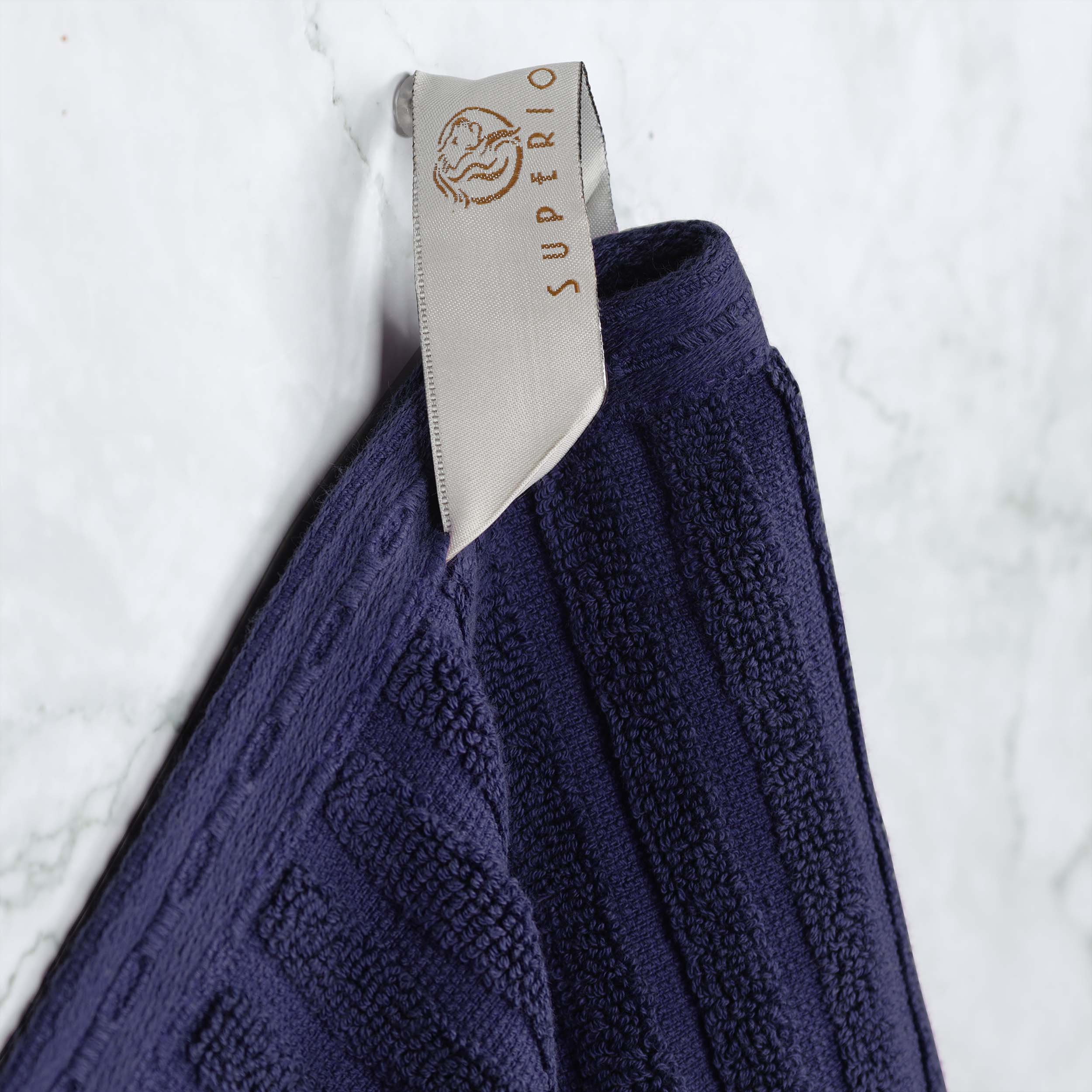 Premium Soho Ribbed Textured Cotton Bath Towels - Ultra Absorbent, Soft & Quick-Drying - Set of 4 (White) - Luxury Spa, Bathroom & Beach Essentials for Home & Travel