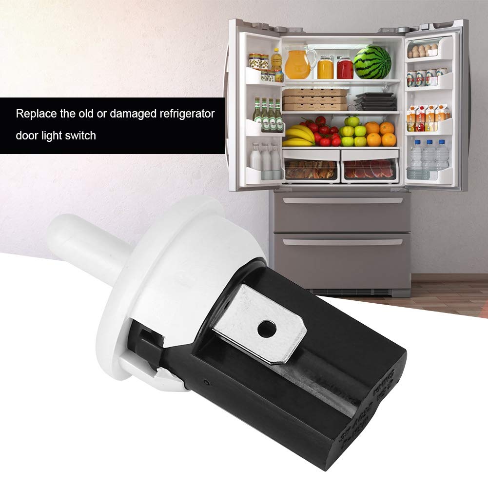 Shanrya Refrigerator Light Switch - Push Button ON/OFF Metal Switch with IP65 Waterproof Rating for Kitchen Appliances & Commercial Freezers