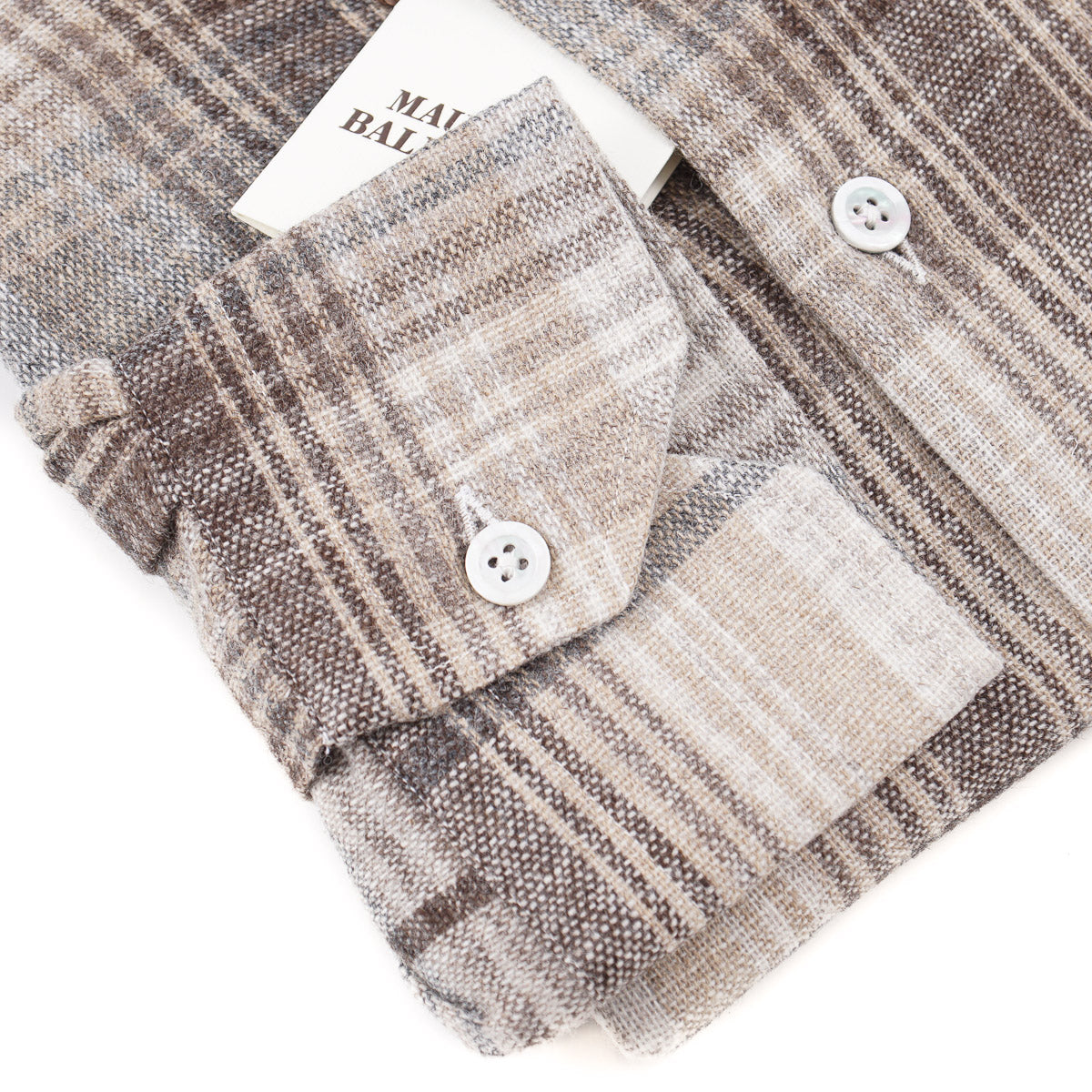 Premium Maurizio Baldassari Wool Cashmere Shirt for Men - Soft & Warm Luxury Button-Down Top for Business & Casual Wear