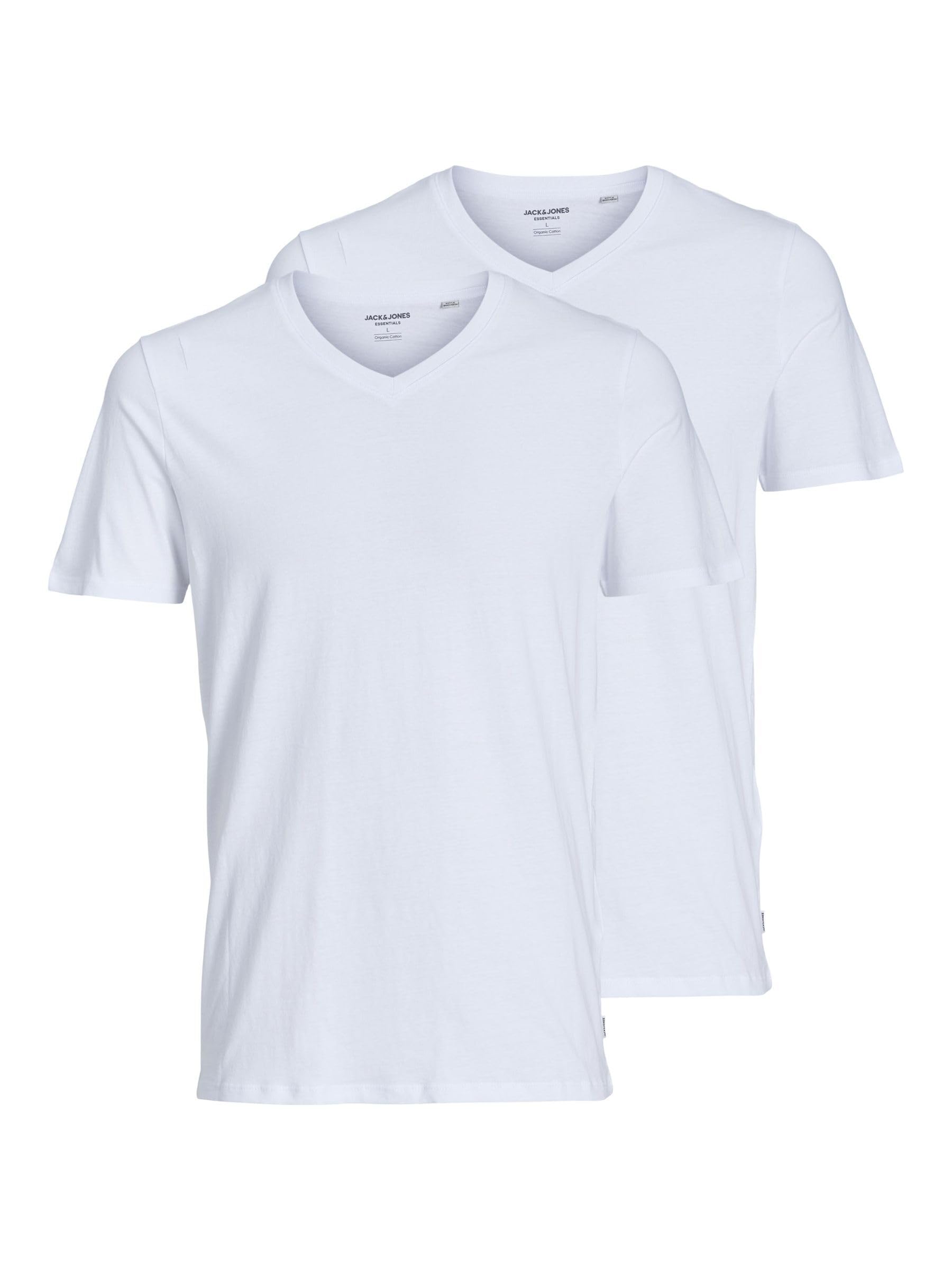 Jack & Jones V-Neck T-Shirt 2-Pack for Men - Casual & Comfort Wear