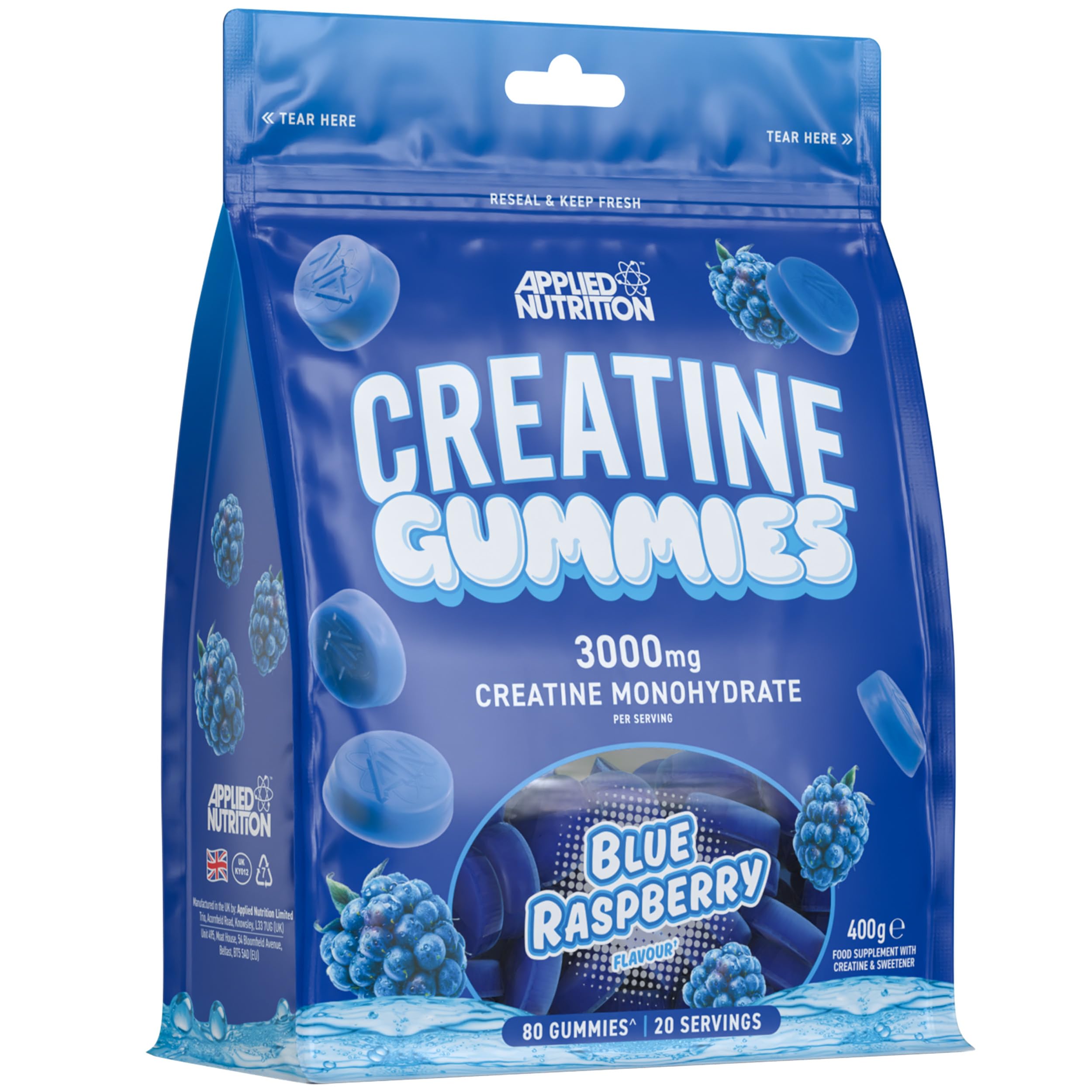 Applied Nutrition 80 Creatine Gummies for Muscle Growth & Recovery - Delicious Chewable Supplement for Athletes & Fitness Enthusiasts | Pre-Workout & Post-Workout Support