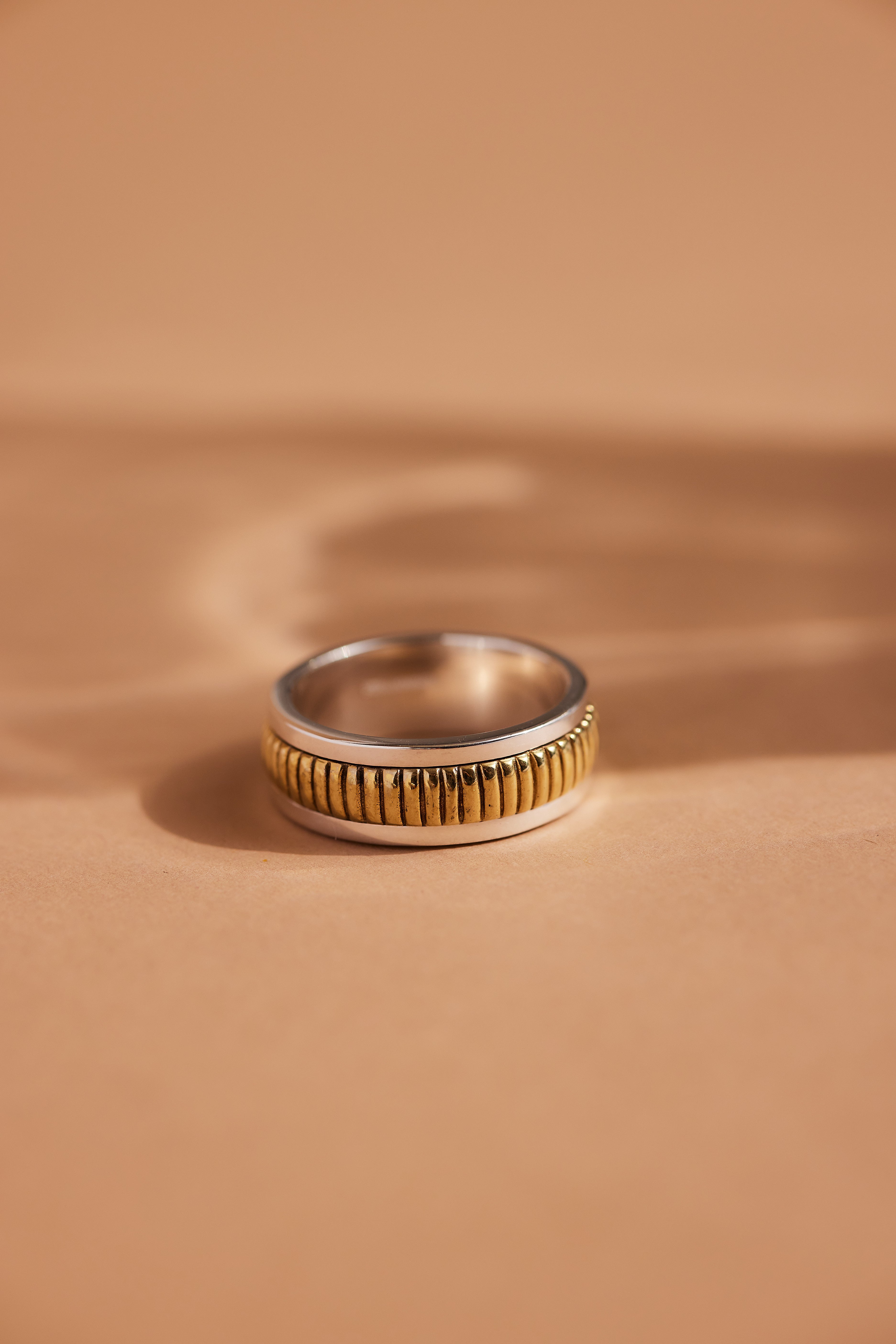 Spinner Mixed Metal Band - Durable & Stylish Unisex Ring for Everyday Wear, Gifts & Fashion Accessories | Perfect for Parties, Work & Casual Outfits
