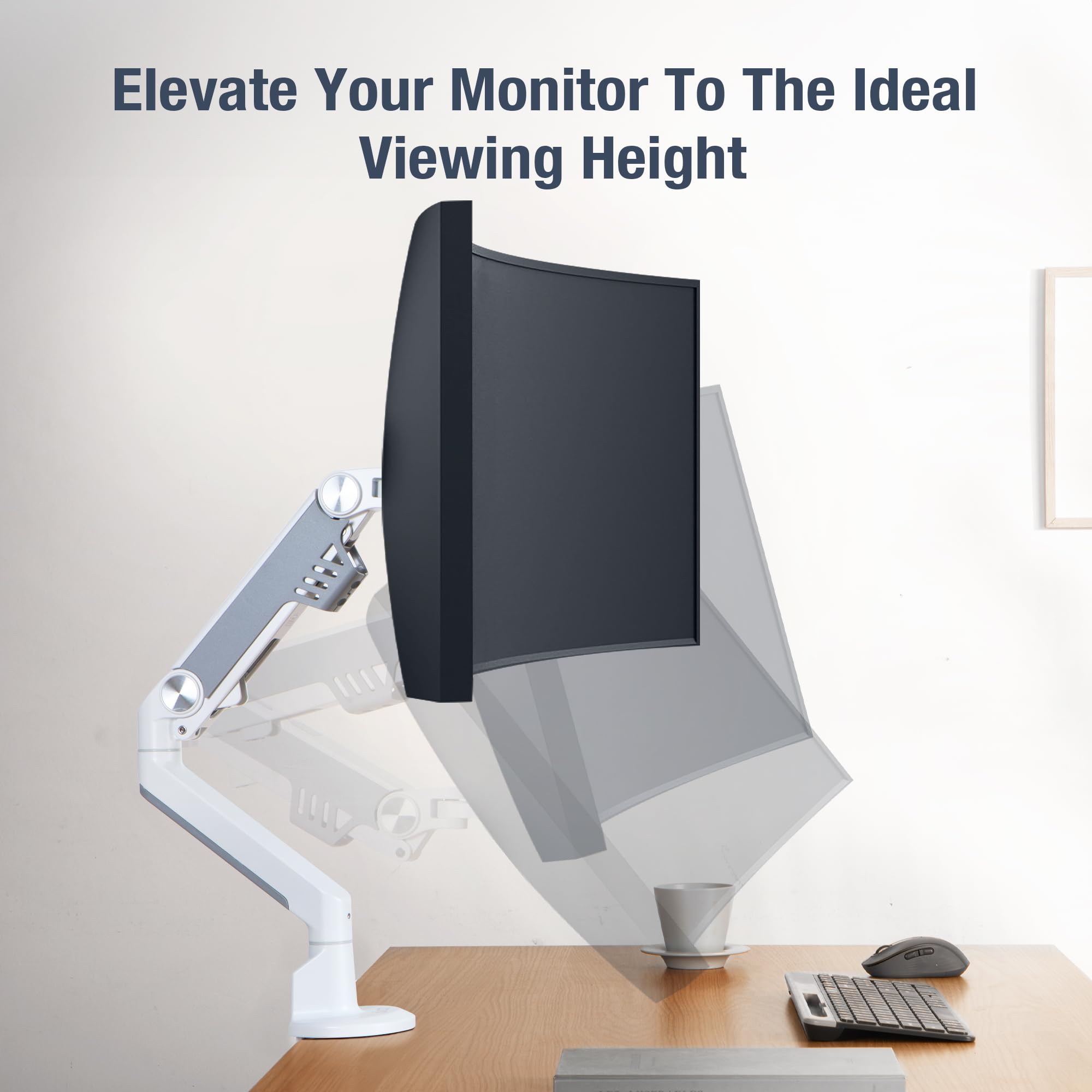 AVLT Adjustable Single Monitor Arm Desk Mount for 13