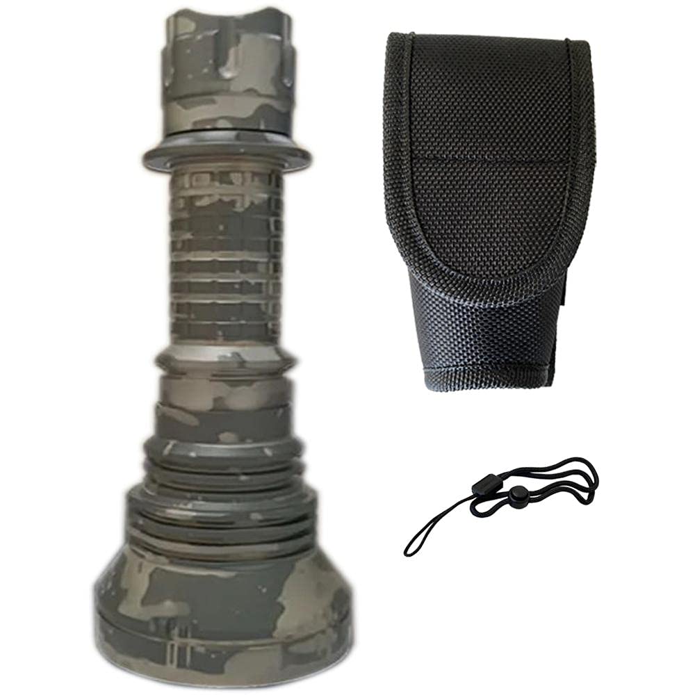 ACEBEAM L19 CAMO PM1 White LED Flashlight - 1650 Lumens, 1300m Throw, Gray Camouflage - Tactical Flashlight for Outdoor Camping, Hiking, Hunting & Emergency Use (Battery & Charger Not Included)
