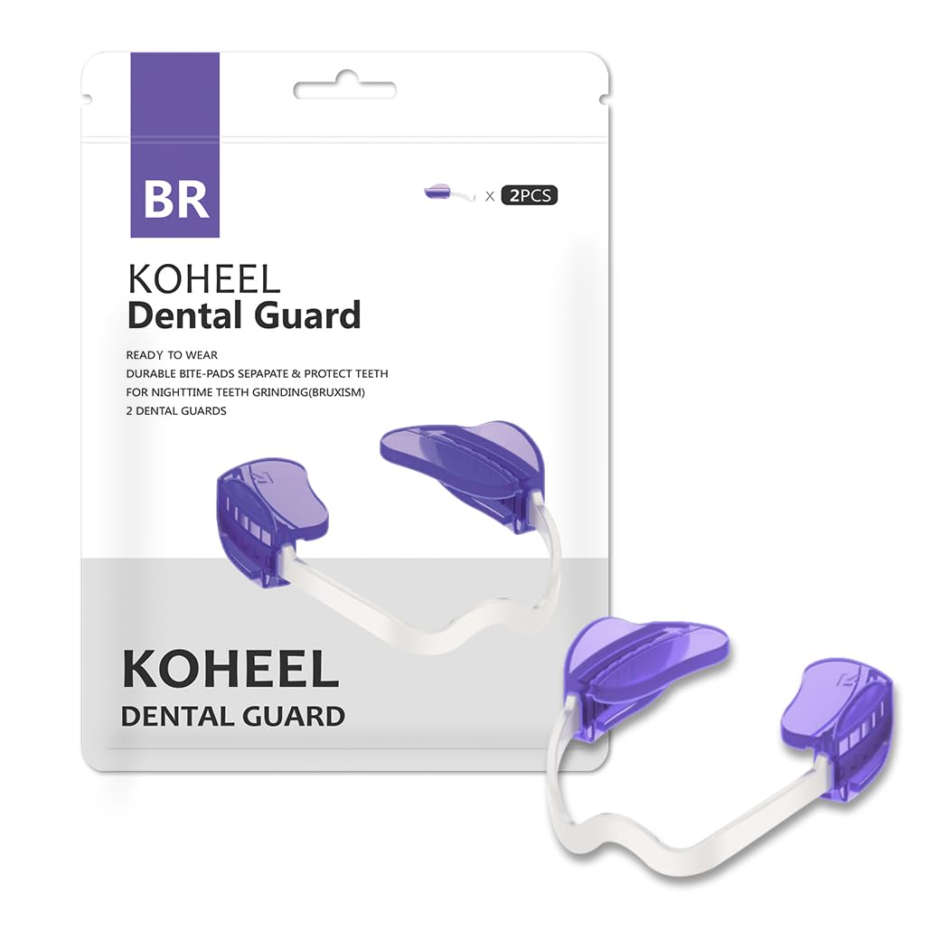 KOHEEL Adjustable Teeth Grinding Mouth Guard for Bruxism - No Boil Night Guard for Teeth Clenching & TMJ Relief (2 Pack) - Perfect for Sleeping, Sports & Stress Relief