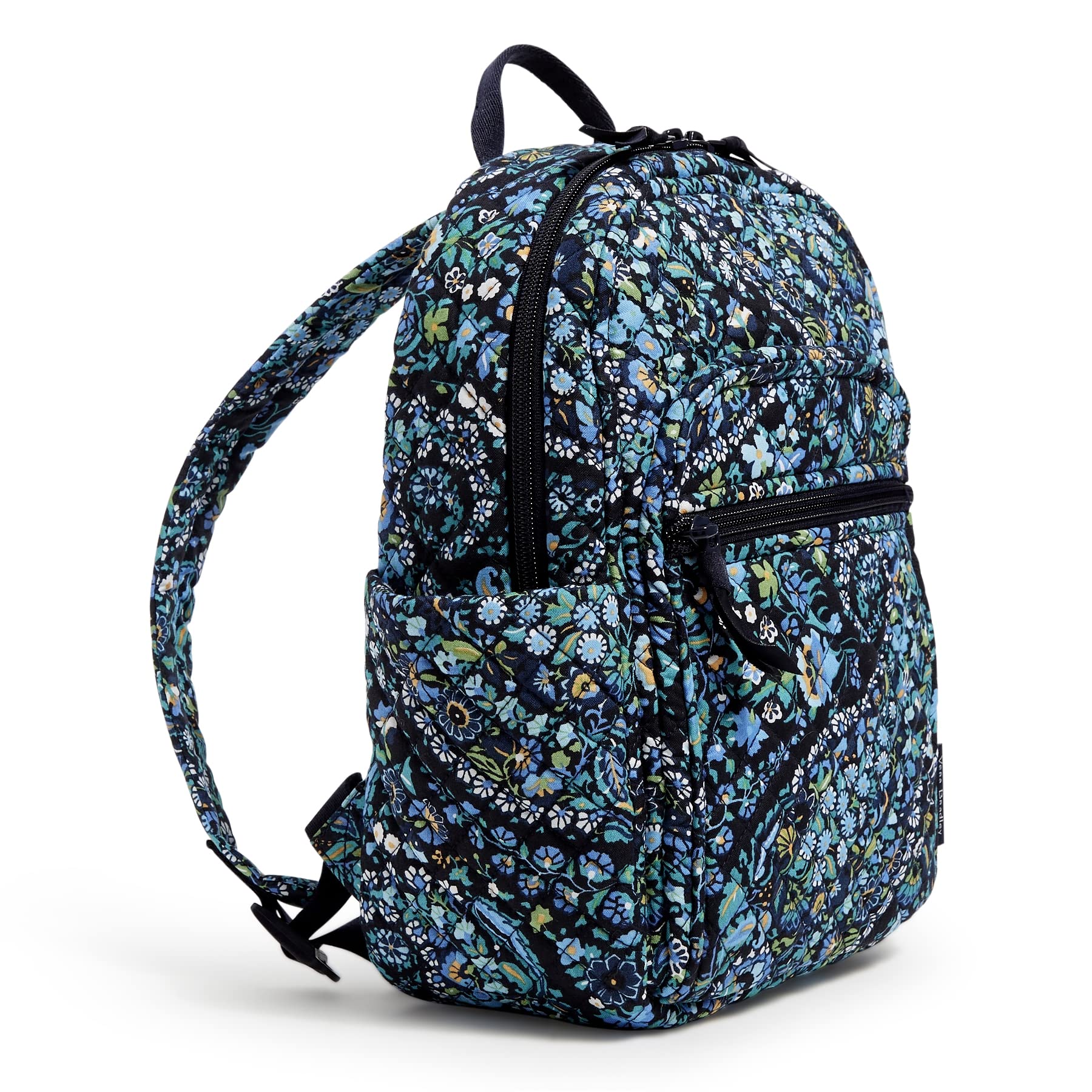 Vera Bradley Women's Small Cotton Backpack - Dreamer Paisley Print, Eco-Friendly Recycled Material, Lightweight & Durable for Travel, Work & School