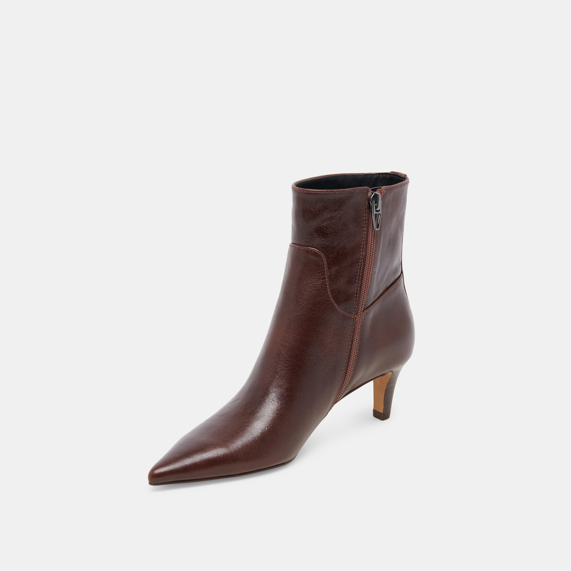 Sondra Women's Mahogany Leather Booties - Stylish Ankle Boots for Fall & Winter Fashion | Casual Outfits, Office Wear & Date Nights