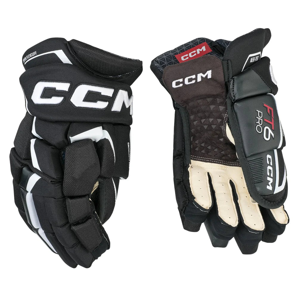 CCM Jetspeed FT6 Pro Hockey Gloves for Senior Players - Premium Ice Hockey Gloves for Performance & Protection - Perfect for Competitive Games & Training Sessions