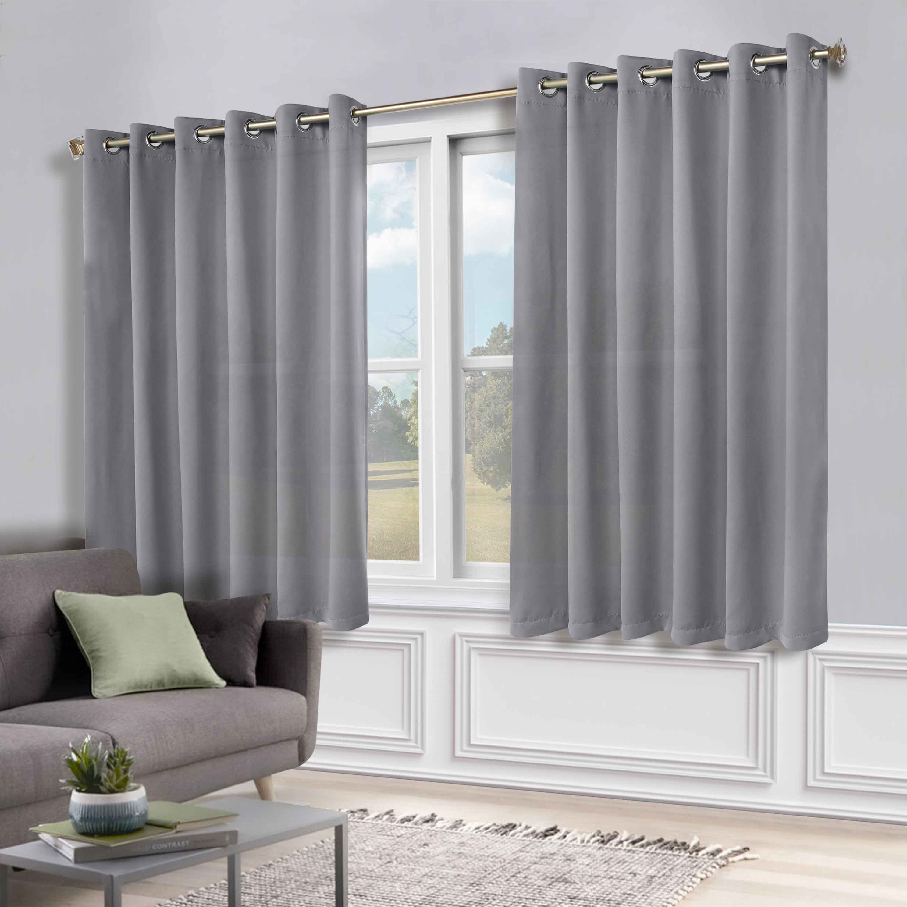 Classic Modern Solid Blackout Curtain Panels - Set of 2 for Bedroom & Living Room - Light Blocking Thermal Insulated Window Drapes for Home Decor