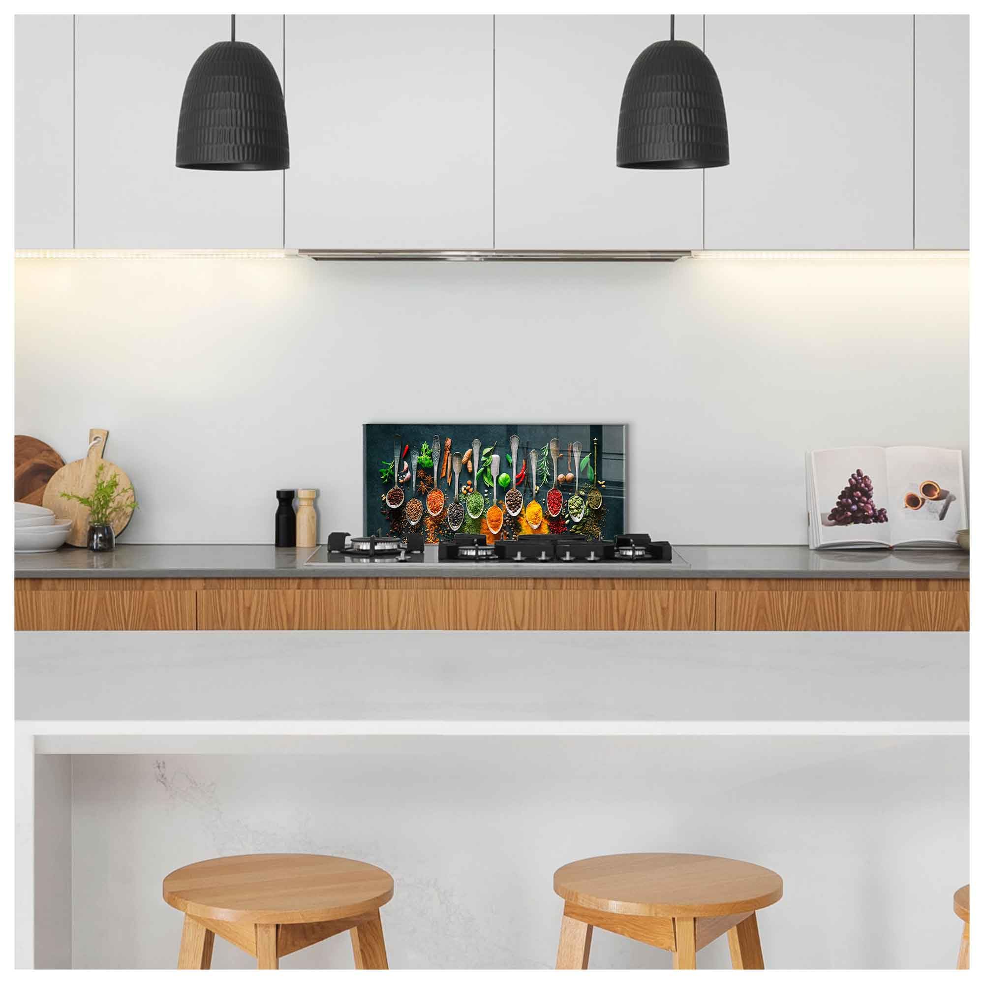 Tempered Glass Kitchen Backsplash - 12x25.5