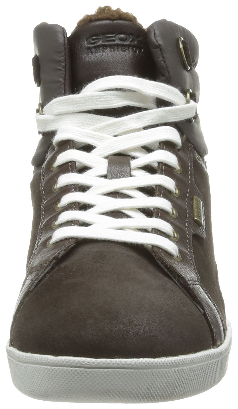 Geox Hope ABX Women's Leather Sneakers & Boots - Brown - Size US 7 - Comfortable Casual Shoes for Walking, Work & Everyday Wear