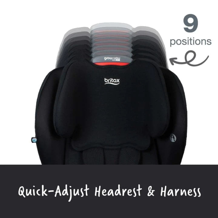 Britax Grow With You Clicktight Booster Car Seat - Safe & Adjustable for Kids 3-12 Years - Perfect for School, Travel & Family Road Trips