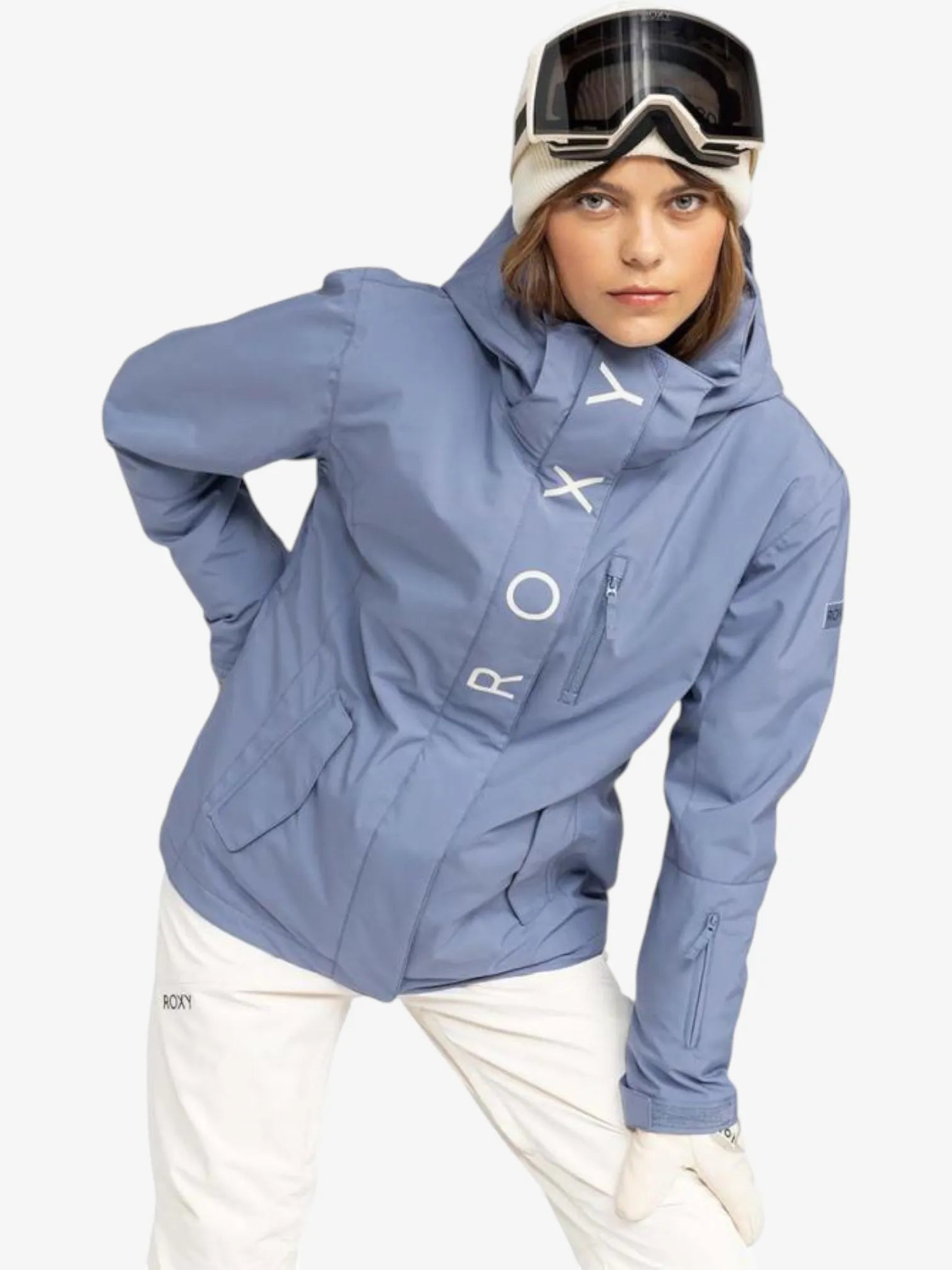 ROXY Jetty Solid NP Celeste Snow Jacket - Women's Waterproof Winter Coat for Skiing & Snowboarding