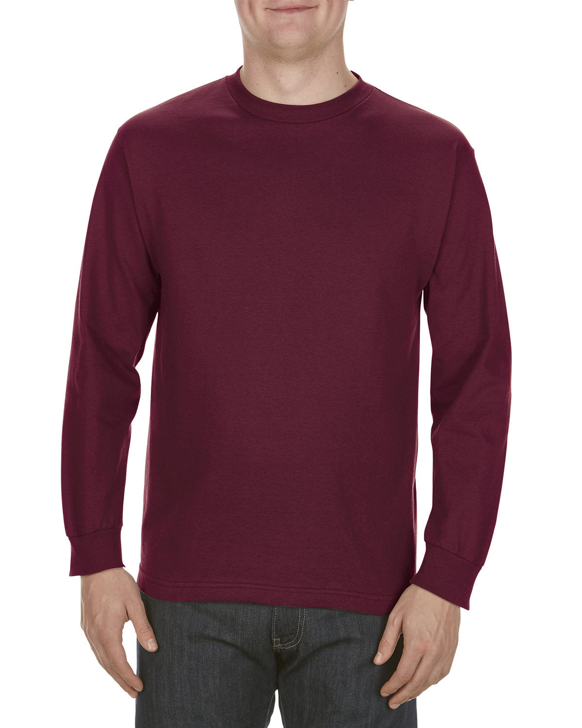 Alstyle AL1304 Men's & Women's 100% Cotton Long Sleeve T-Shirt - 6.0 oz Comfort Fit Crewneck Casual Tee for Everyday Wear, Work & Layering
