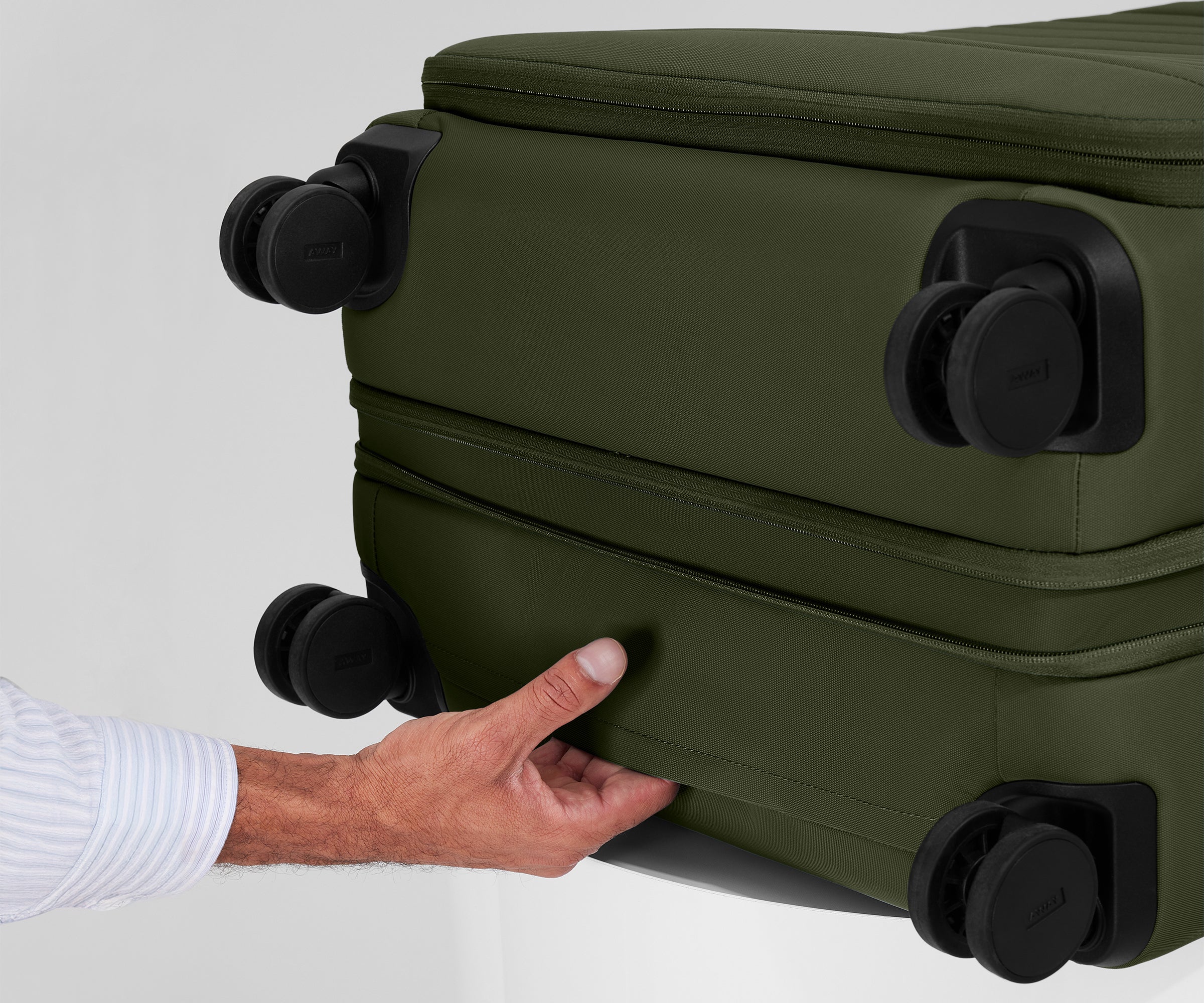 Premium Softside Large Luggage in Olive Green - Spacious & Durable Suitcase for Travel, Business Trips & Vacations