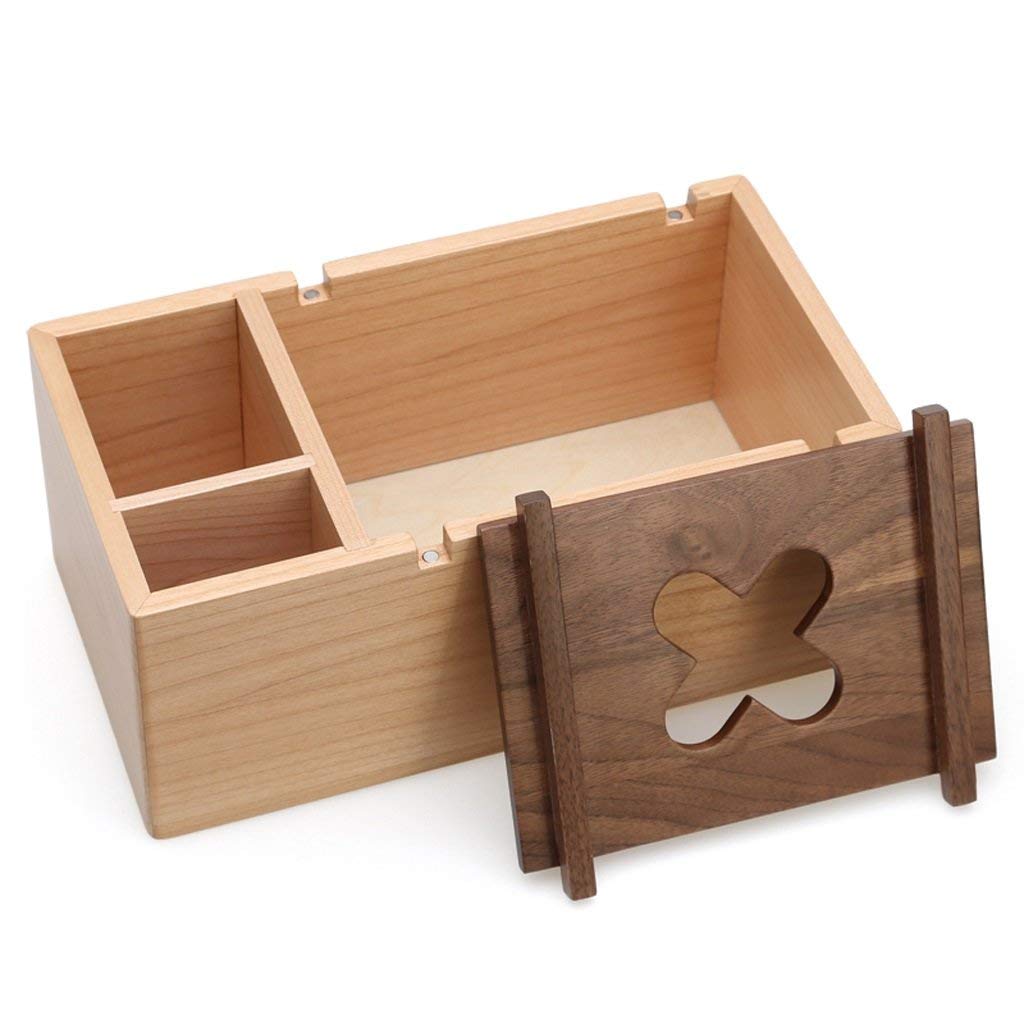 Premium Solid Wood Tissue Box Holder - Multi-Purpose Storage Organizer with European Style Design for Home & Office Decor | Perfect for Living Room, Bedroom, and Bathroom Organization