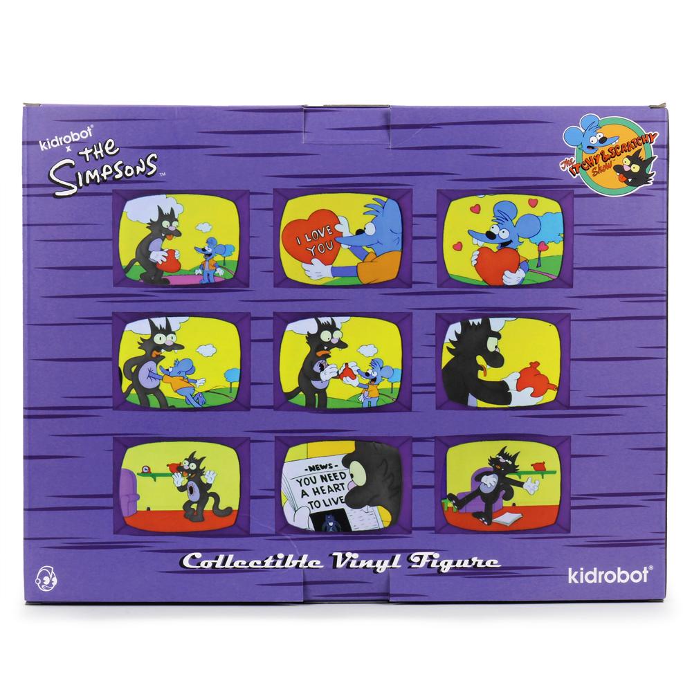 The Simpsons x Kidrobot Itchy & Scratchy Flocked Medium Figure Set - IamRetro Exclusive - Perfect for Collectors, Home Decor, and Pop Culture Enthusiasts