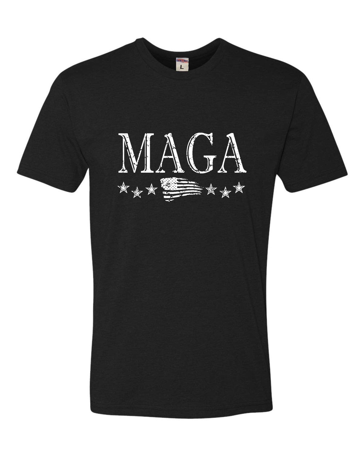 Go All Out Adult MAGA America First Deluxe T-Shirt - Patriotic Political Tee for Trump Supporters | Rally, Voting, 4th of July & Conservative Events