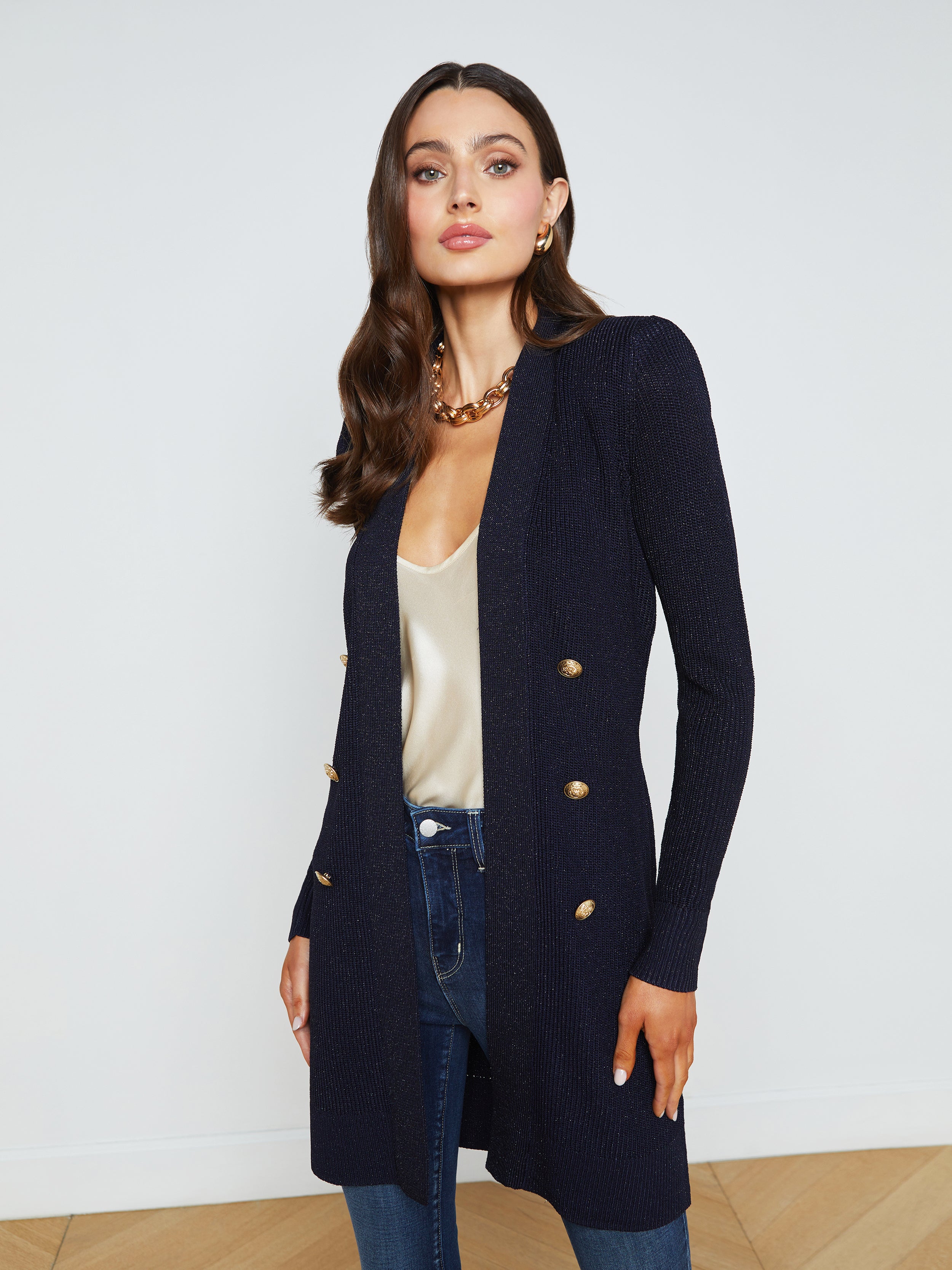 Stylish Noe Double Breasted Cardigan for Women - Cozy Knit Sweater for Fall & Winter - Perfect for Office, Date Night & Casual Outfits