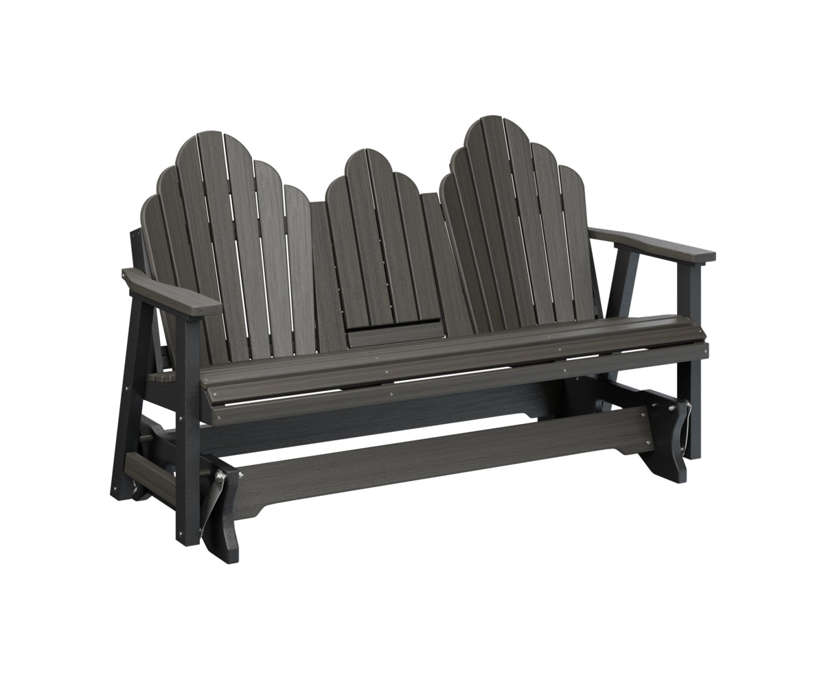 Berlin Gardens Cozi Back 3-Seat Porch Swing Glider with Cup Holder Console - Perfect for Outdoor Patio, Deck, Garden Relaxation