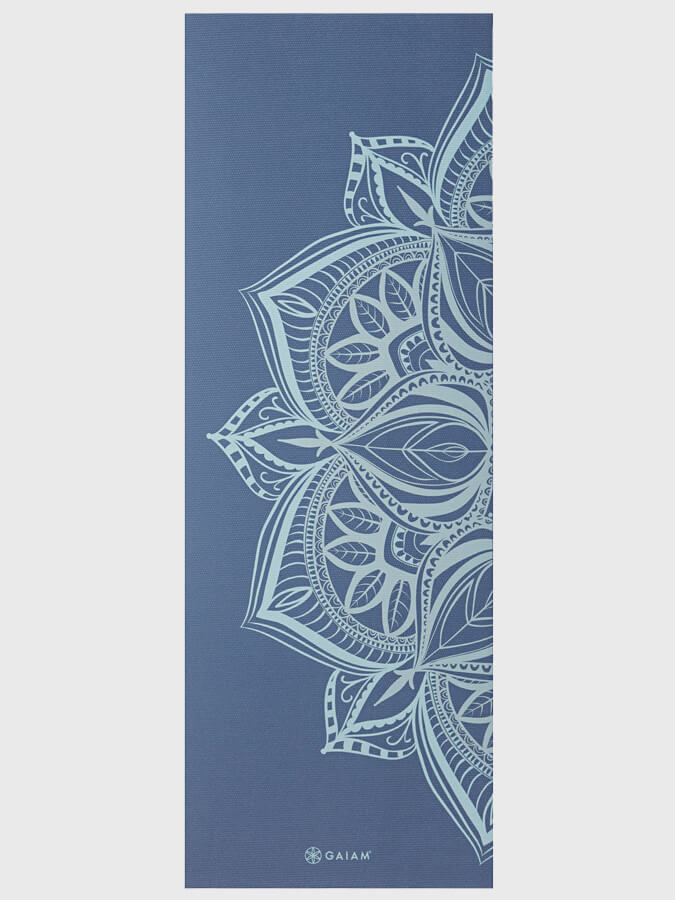Gaiam Printed Point Non-Slip Yoga Mat 5mm Thick - Premium Exercise Mat for Home & Studio Workouts, Pilates, and Meditation
