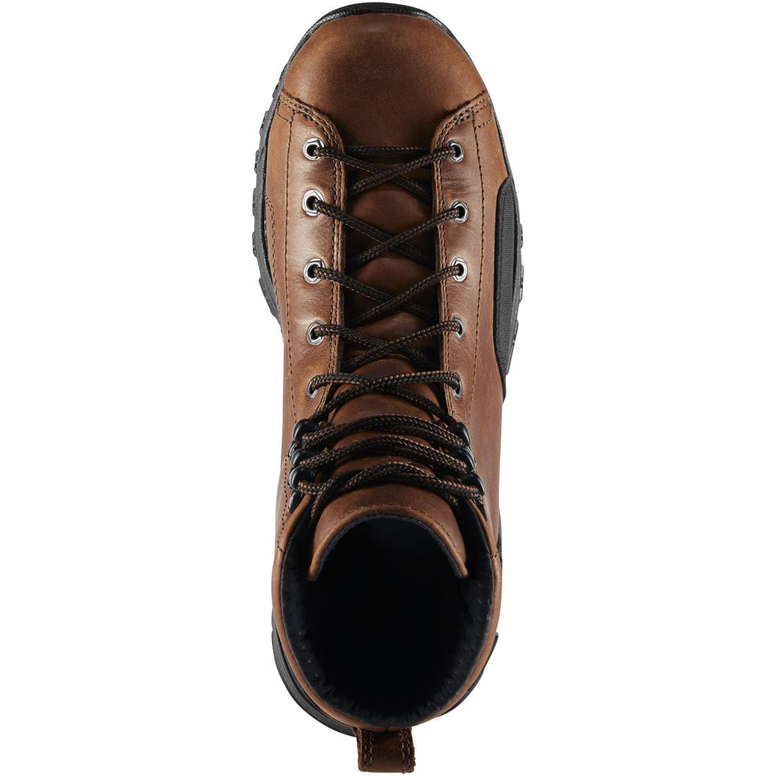 Stronghold 6 Soft Toe Work Boots for Men - Dark Brown Leather Safety Shoes - Comfortable & Durable for Construction, Landscaping & Outdoor Work