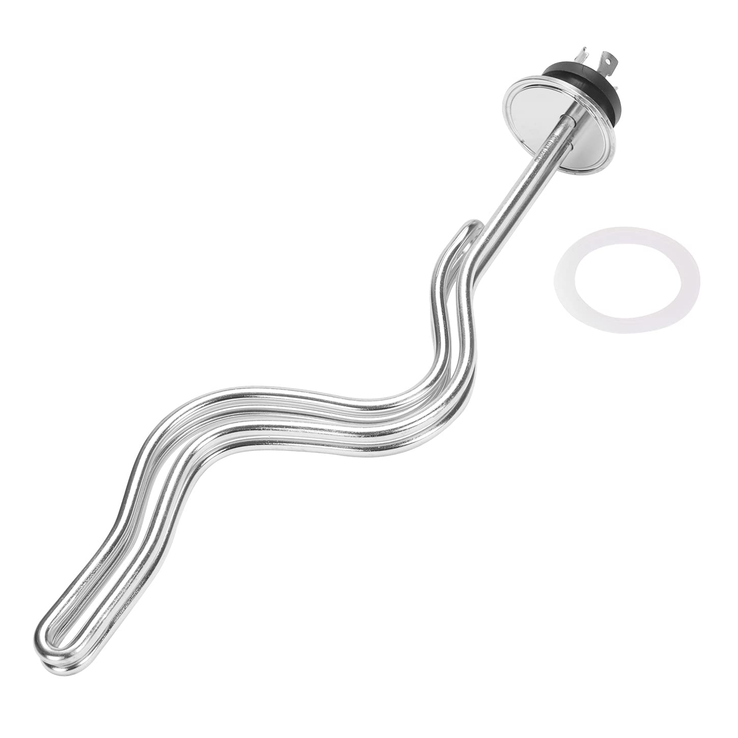 4500W Stainless Steel Tri-Clamp Immersion Water Heater - 240V with 3-Wire Locking Plug - Perfect for Brewing, Distilling & Commercial Hot Water Systems (2 Inch Tri-Clamp)