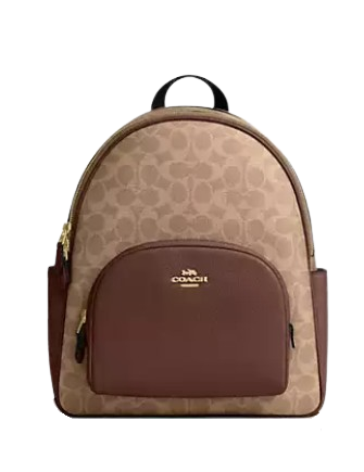 Coach Signature Canvas Court Backpack - Stylish & Durable for Work, School & Travel | Women's Fashion Backpack for Everyday Use