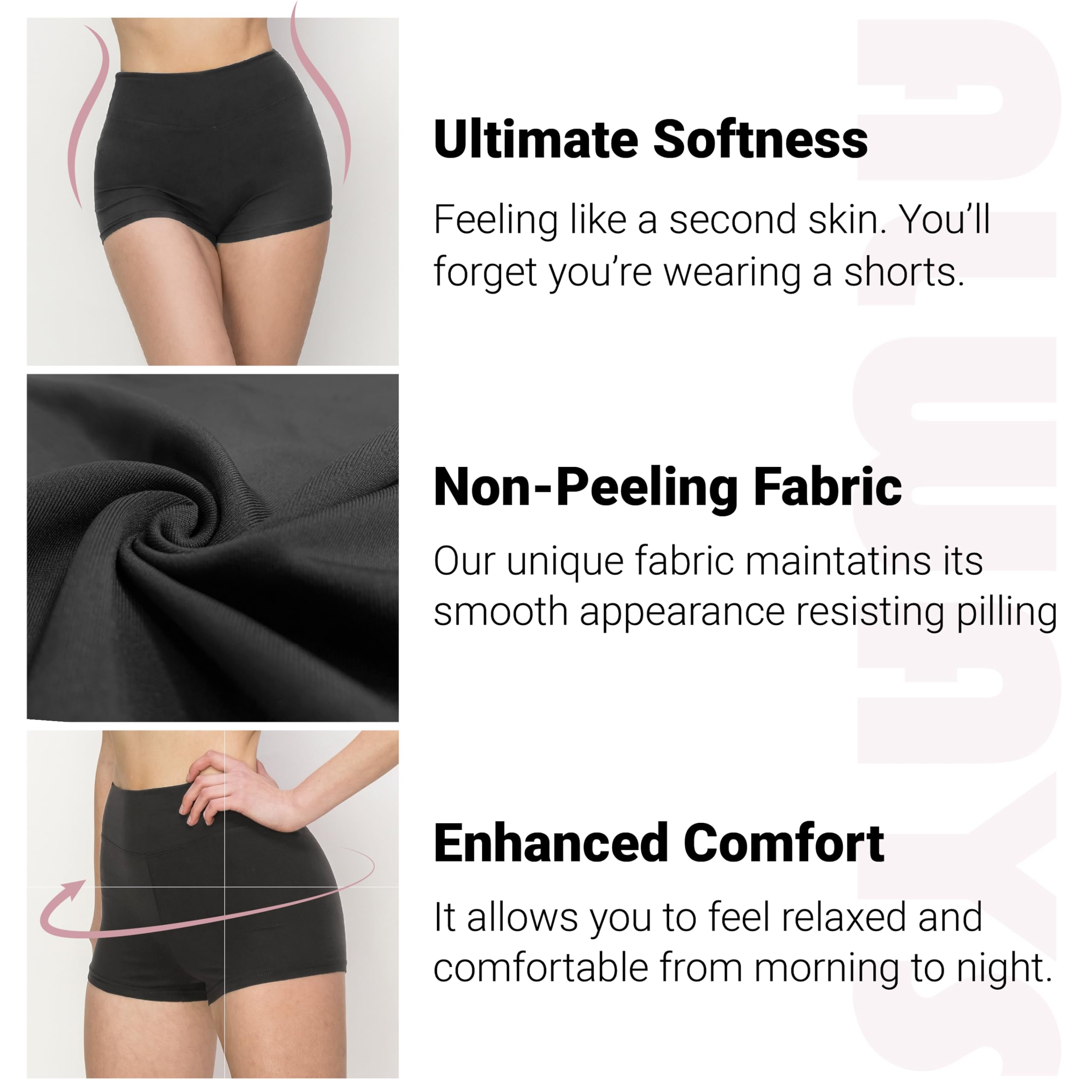 ALWAYS 3 Pack Yoga Shorts for Women - Super Soft Stretchy Workout Shorts | Perfect for Yoga, Gym, Running & Lounge Wear