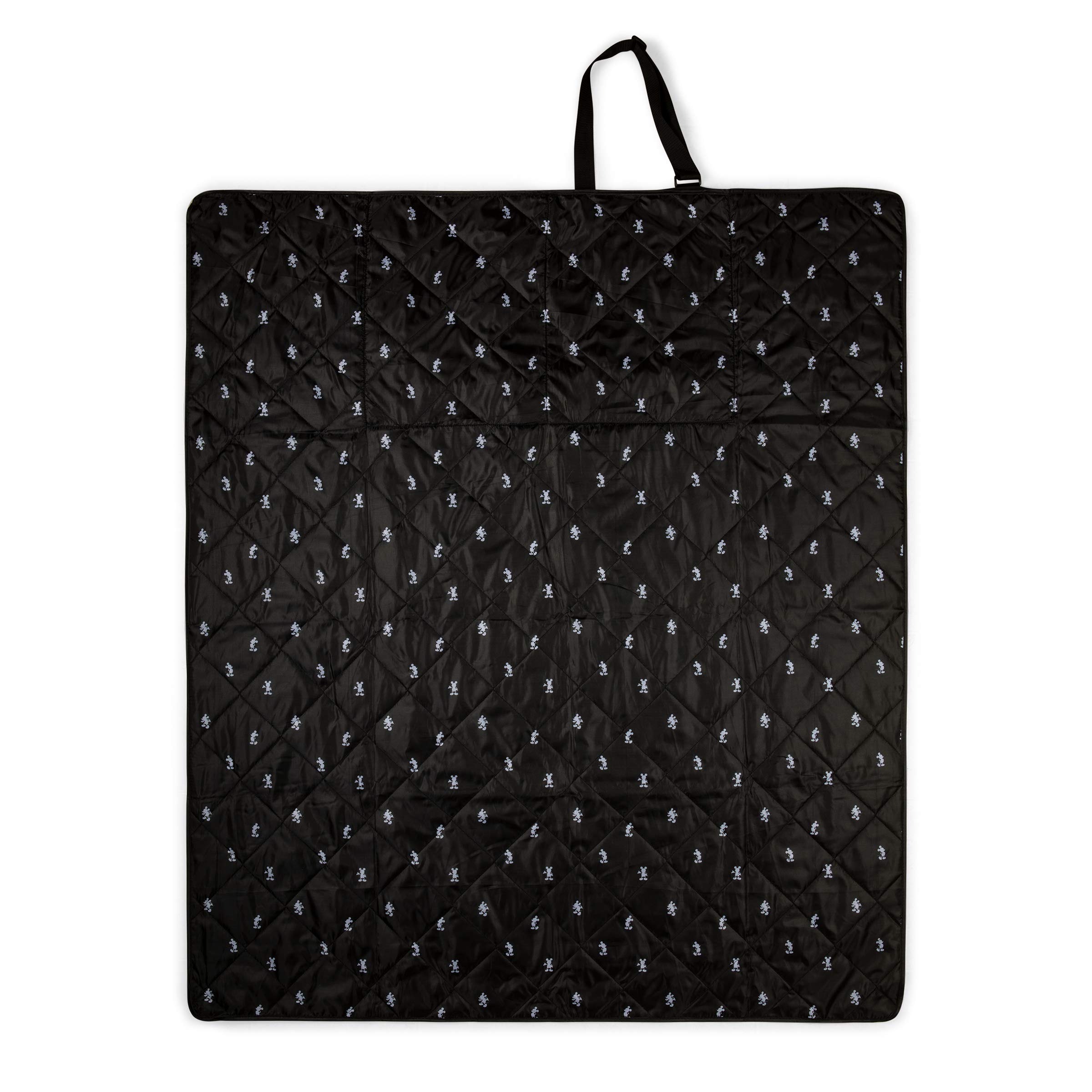 Disney Mickey Mouse Vista Outdoor Picnic Blanket & Tote - Waterproof Beach Blanket, Camping Mat with Black Exterior - Perfect for Picnics, Beach Days, Camping Trips and Outdoor Adventures