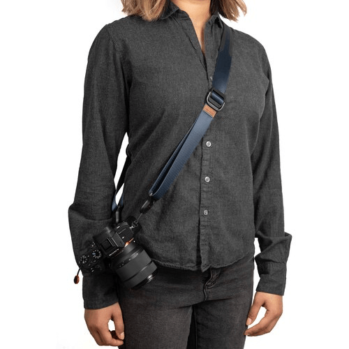 Peak Design Slide Lite Camera Strap - Adjustable & Comfortable Shoulder Strap for DSLR & Mirrorless Cameras (Midnight Blue) - Perfect for Travel, Hiking & Photography Enthusiasts