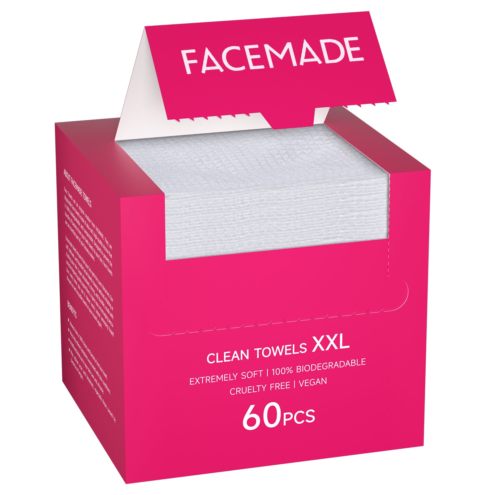 FACEMADE 60 Count Disposable Face Towels 11.5