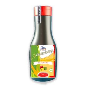 SALSA CONDIGUSTO FAN SAPORI - Hot Pepper Flavor Gourmet Salsa Sauce, 1 Liter - Perfect for Tacos, Nachos, and Mexican Cuisine