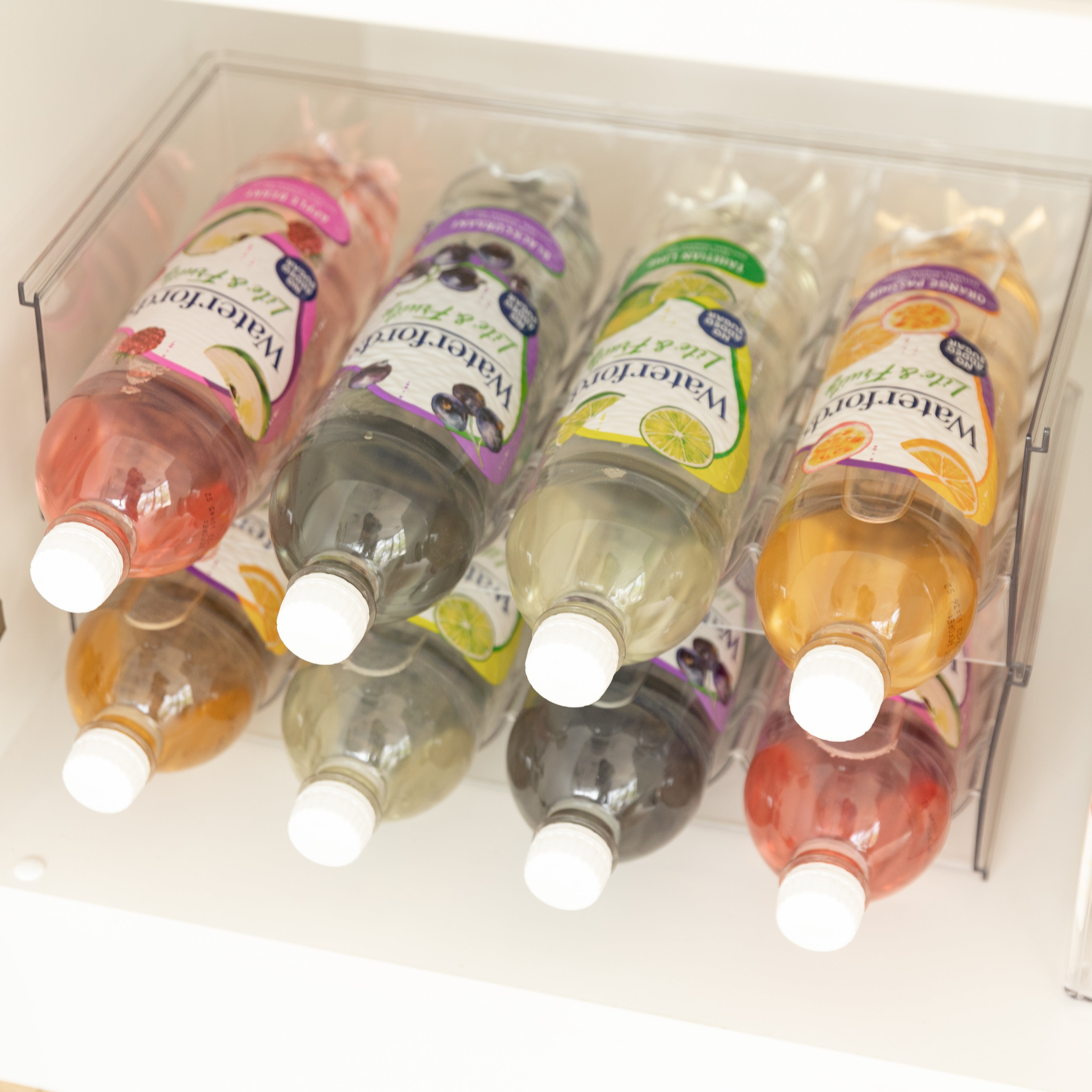Large Stackable Bottle Organizer for Kitchen, Bathroom, or Garage Storage - Space Saving Solution for Water Bottles, Cleaning Supplies & More