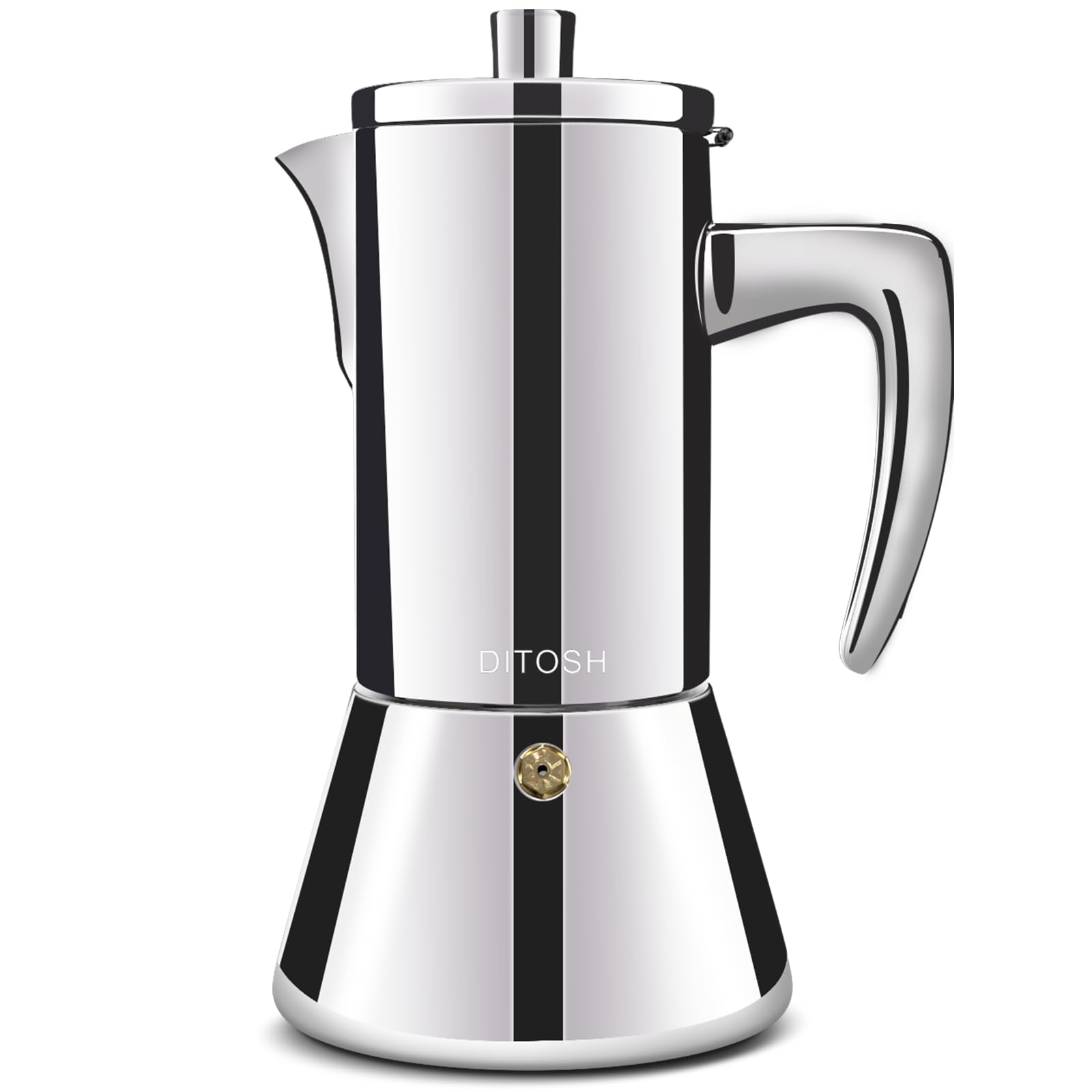 Premium 304 Stainless Steel Moka Pot - 12 Cup (600ml) Stovetop Espresso Maker for Italian Coffee | Durable Percolator for Home, Camping & Outdoor Use | Perfect for Espresso Lovers & Cafe-Style Brewing