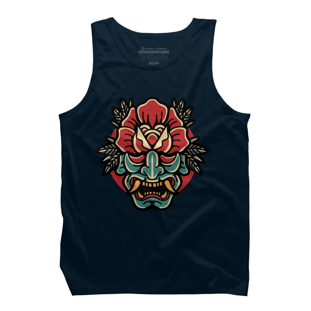 Design By Humans Oni-Rose by Donipacoceng Men's Tank Top - Stylish Graphic Tee for Casual Wear, Gym & Summer Outfits