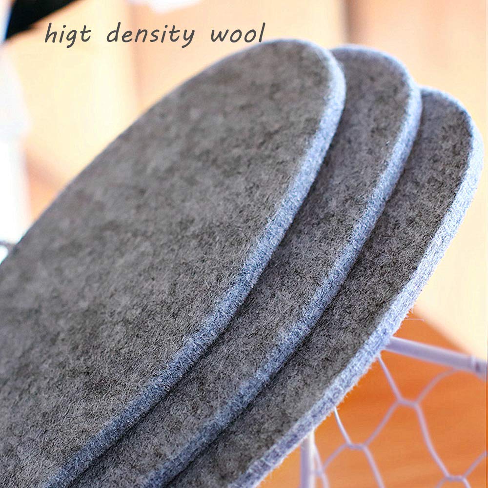 Premium Wool Felt Shoe Insoles for Men - Warm & Comfortable Boot Inserts for Winter - Perfect for Hiking, Work Boots & Cold Weather Footwear