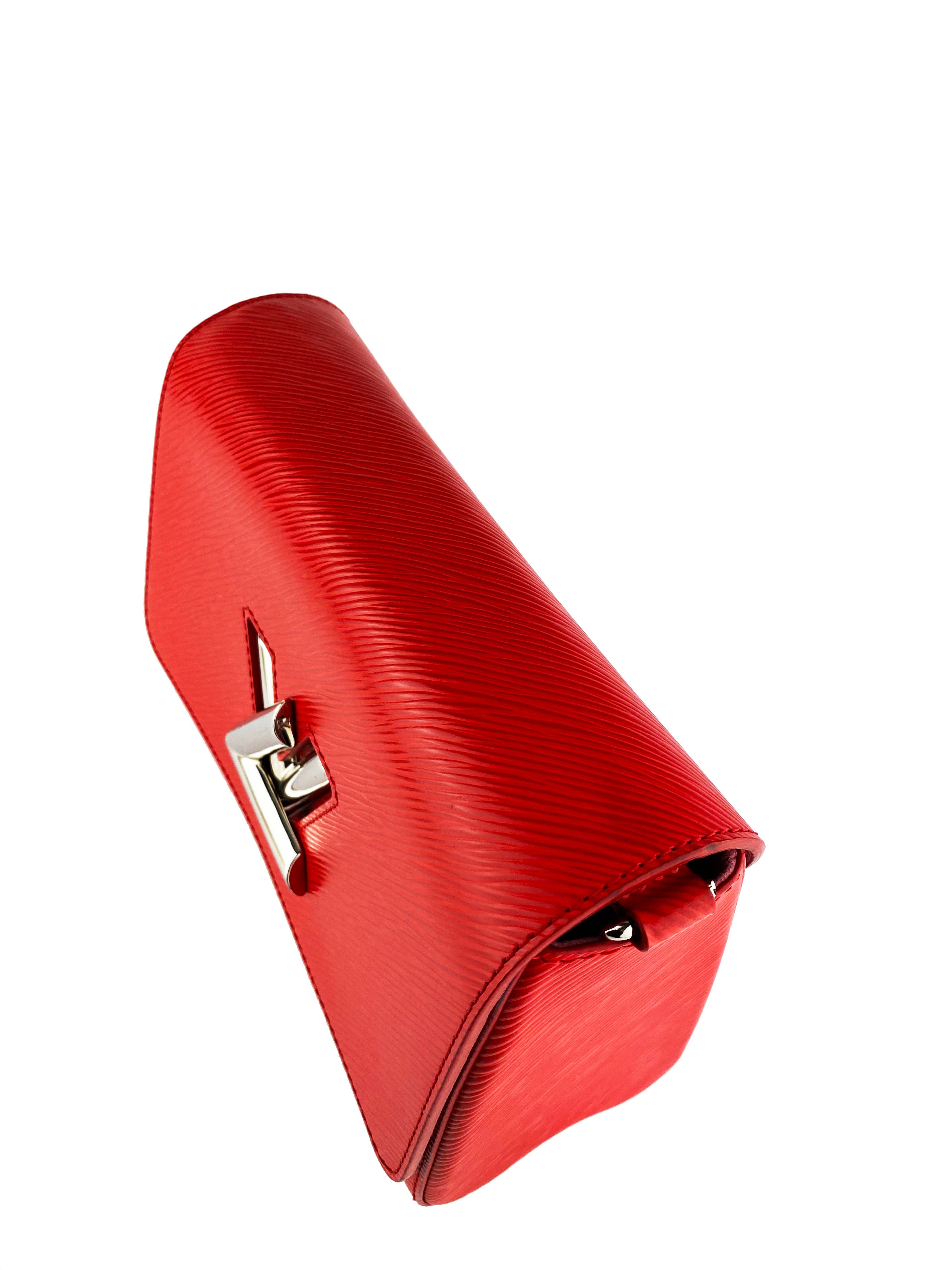 Authentic Louis Vuitton Epi Leather Twist MM Handbag in Red - Luxury Crossbody Bag for Women, Perfect for Work, Travel & Evening Events