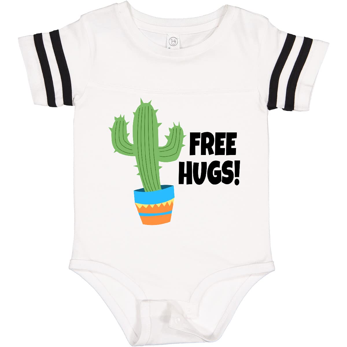 Inktastic Free Hugs with Cactus Plant Baby Bodysuit - Soft Cotton Infant Onesie for Boys & Girls - Perfect for Playdates, Photo Shoots & Everyday Wear