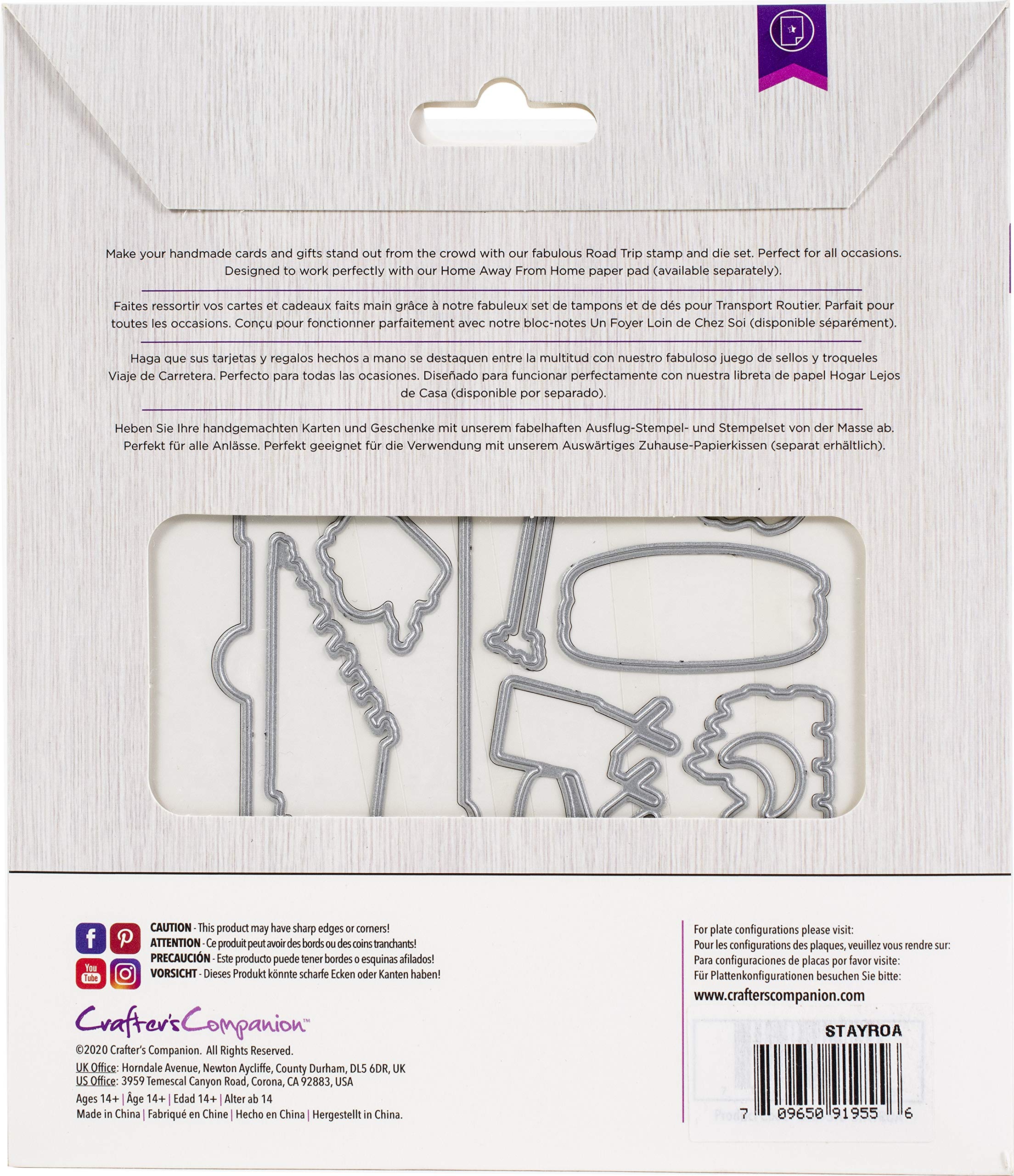 Gemini Stamps & Dies - Road Trip Collection - Silver Crafting Supplies for Scrapbooking, Card Making & DIY Projects