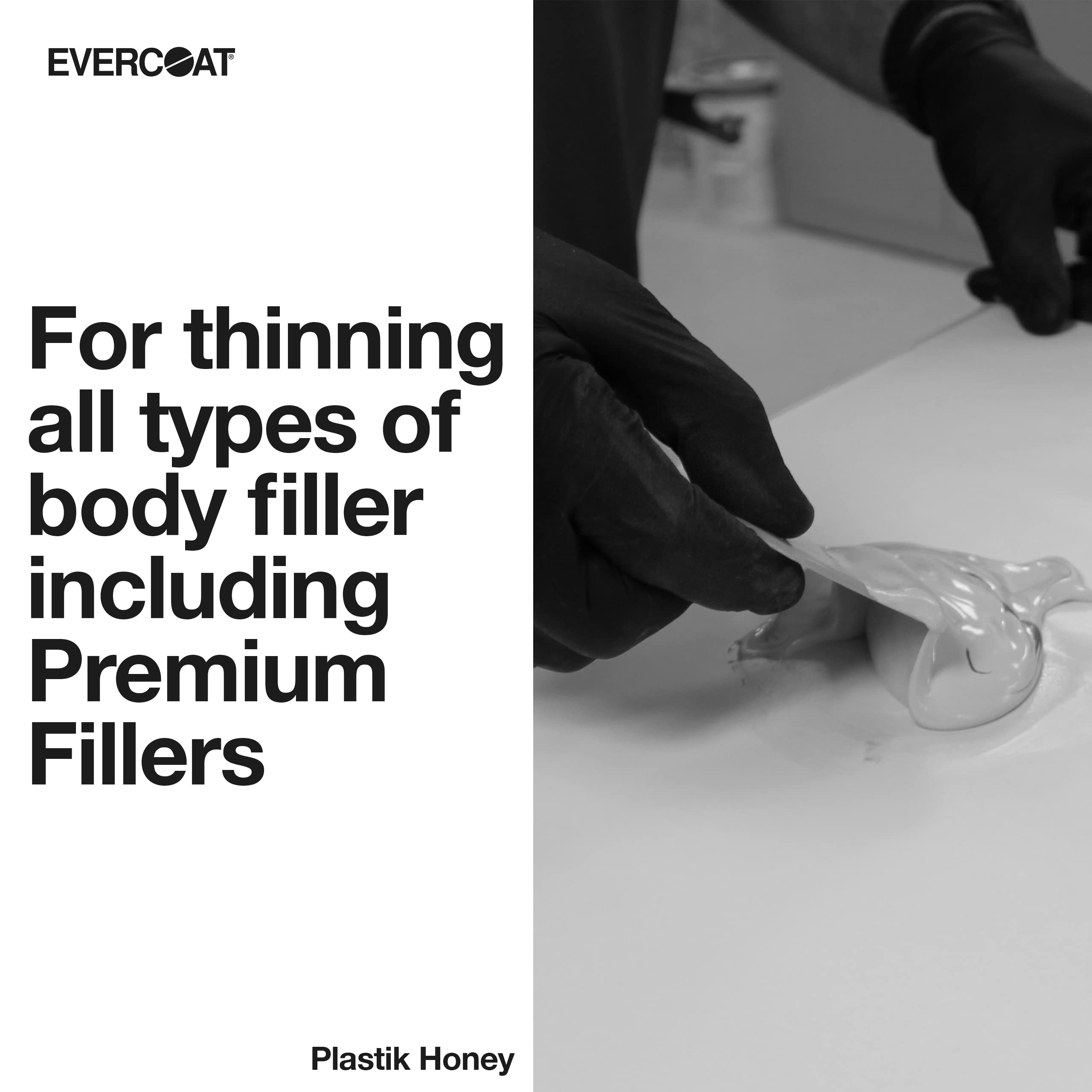 Evercoat Plastik Honey Premium Auto Body Filler Thinner - 16 Fl Oz for Professional Car Repair & Restoration | Perfect for Smoothing Body Fillers, Putties & Bondo | Automotive DIY & Collision Repair Shop Use
