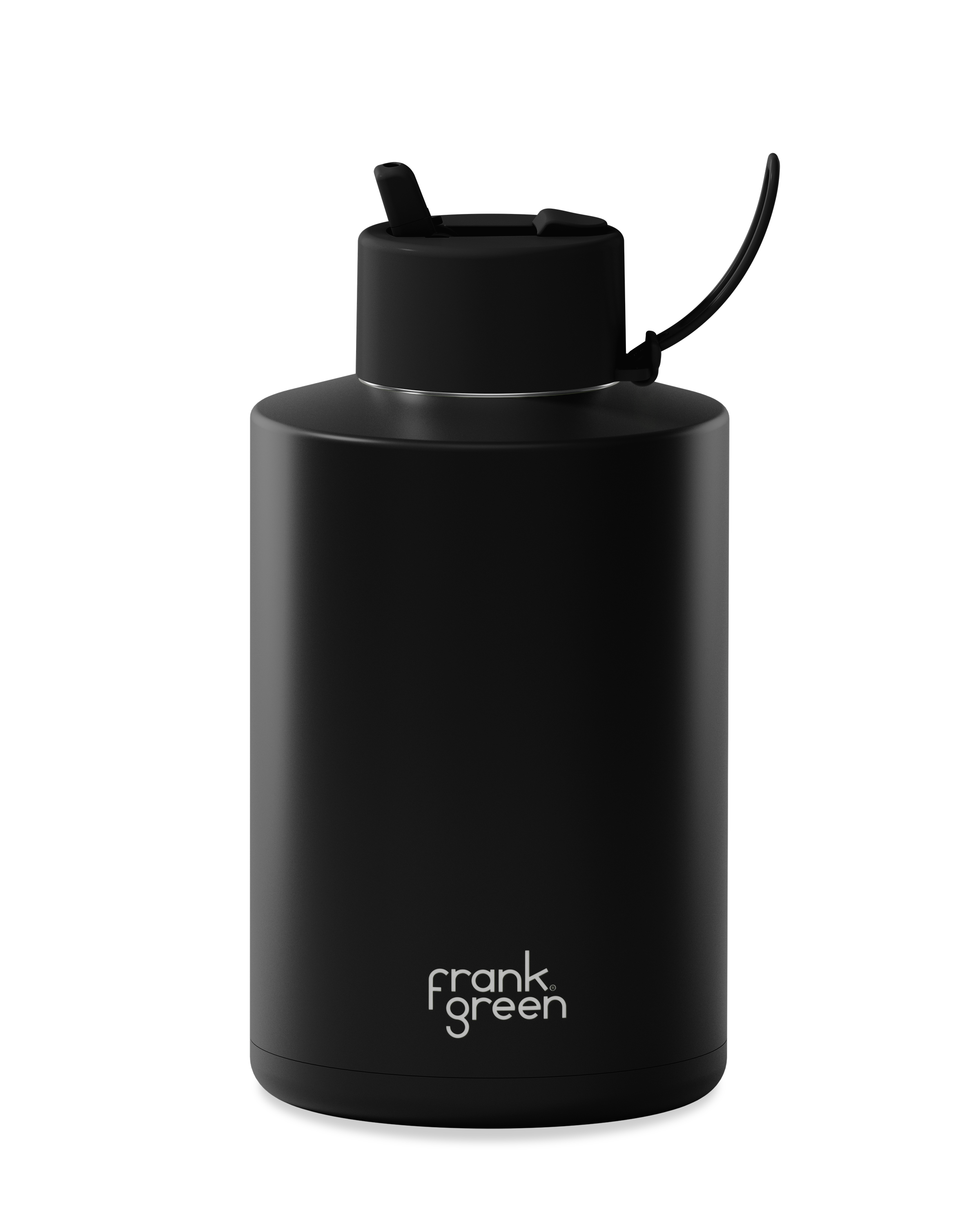 68oz Ceramic Reusable Water Bottle - 2000ml Large Capacity, BPA Free, Leak Proof, Eco Friendly Travel Mug for Hot & Cold Drinks - Perfect for Gym, Hiking, Office & Outdoor Activities (Midnight Black)