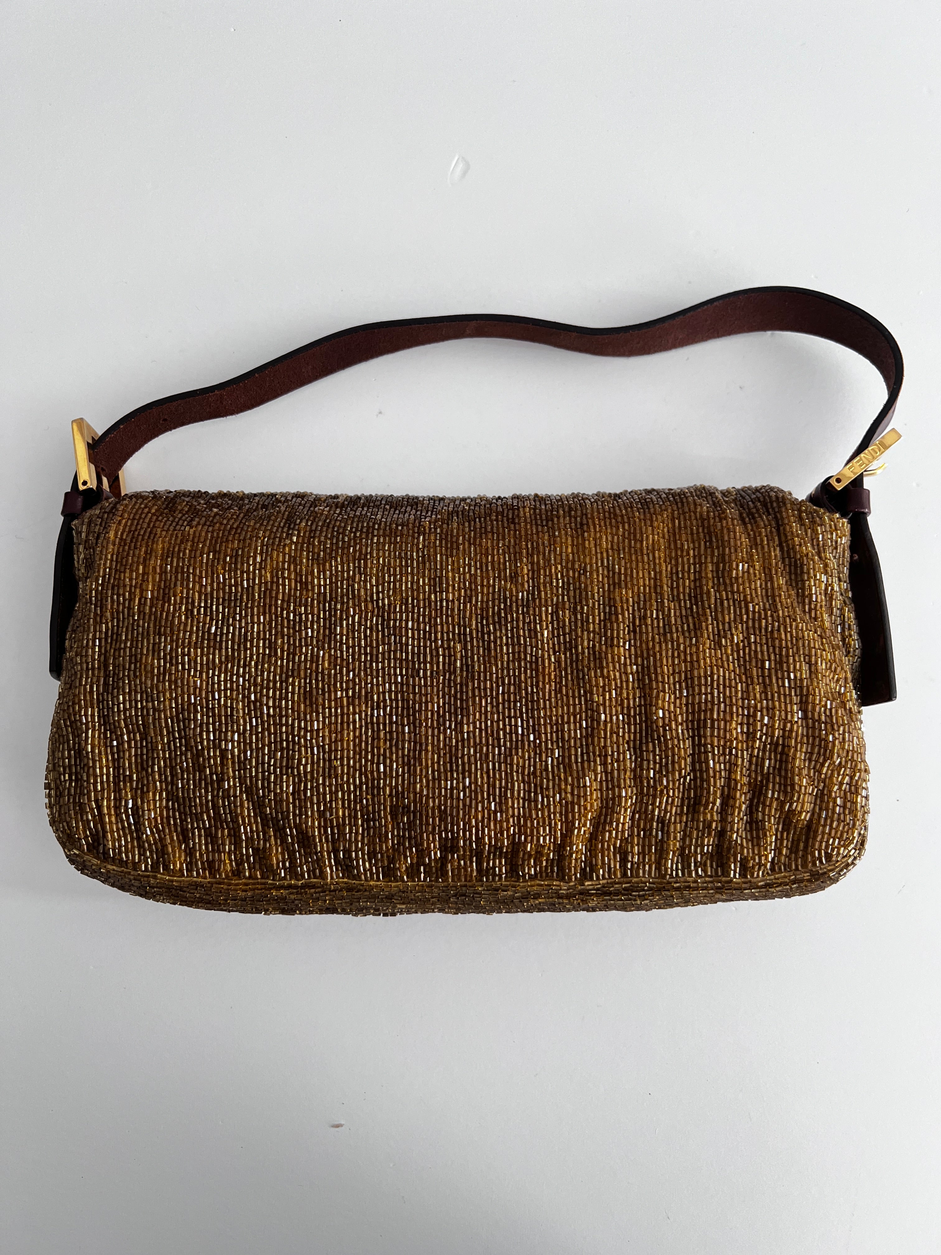 Vintage Fendi Beaded Baguette Bag - Sex and the City Inspired Designer Handbag for Women | Perfect for Evening Parties, Weddings & Fashion Events